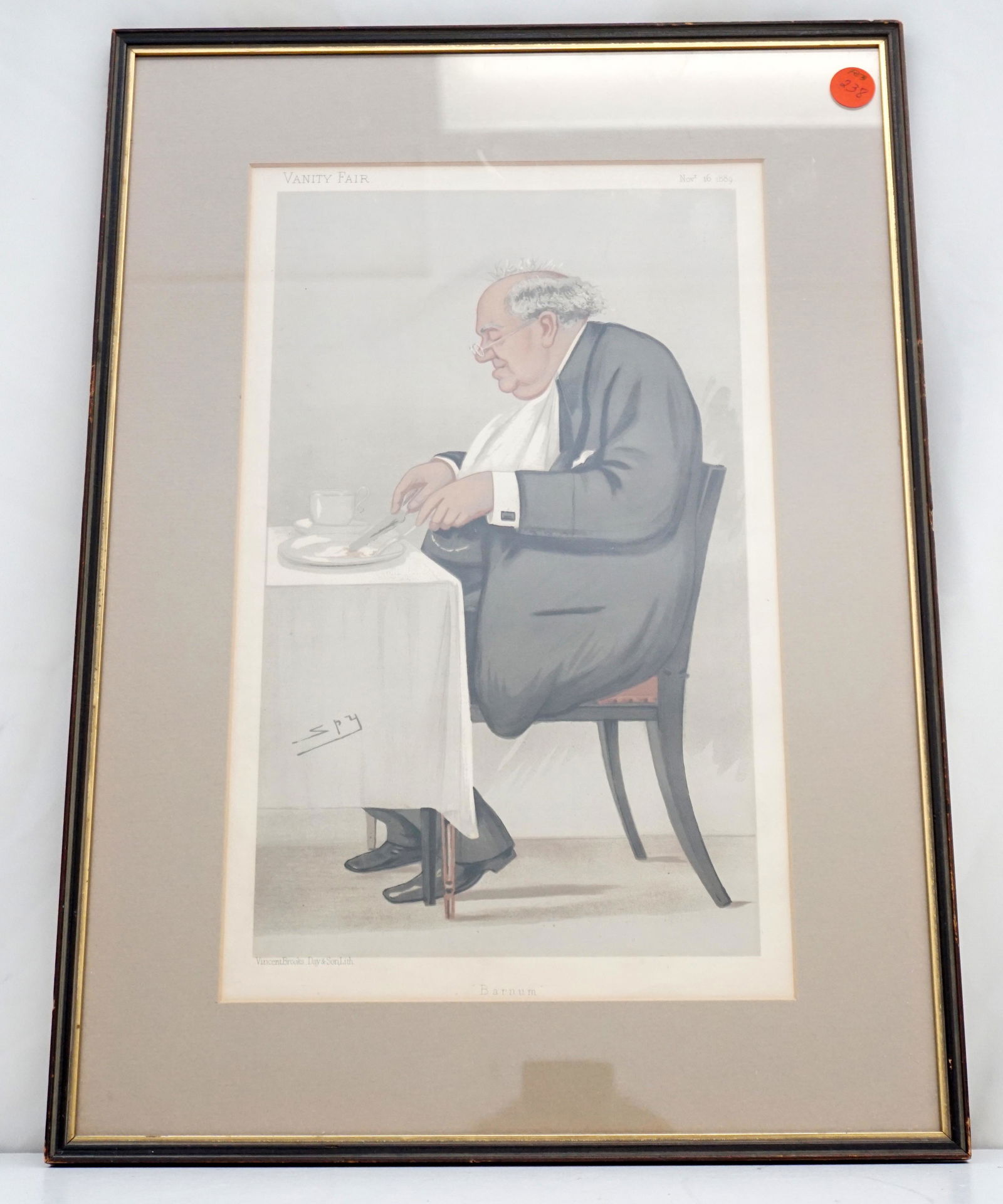 1889 SPY P.T. BARNUM CHROMOLITHOGRAPH (1 of 4)