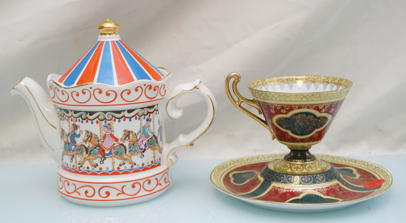 2 pc ROYAL VIENNA TEACUP + SADLER TEAPOT (1 of 9)