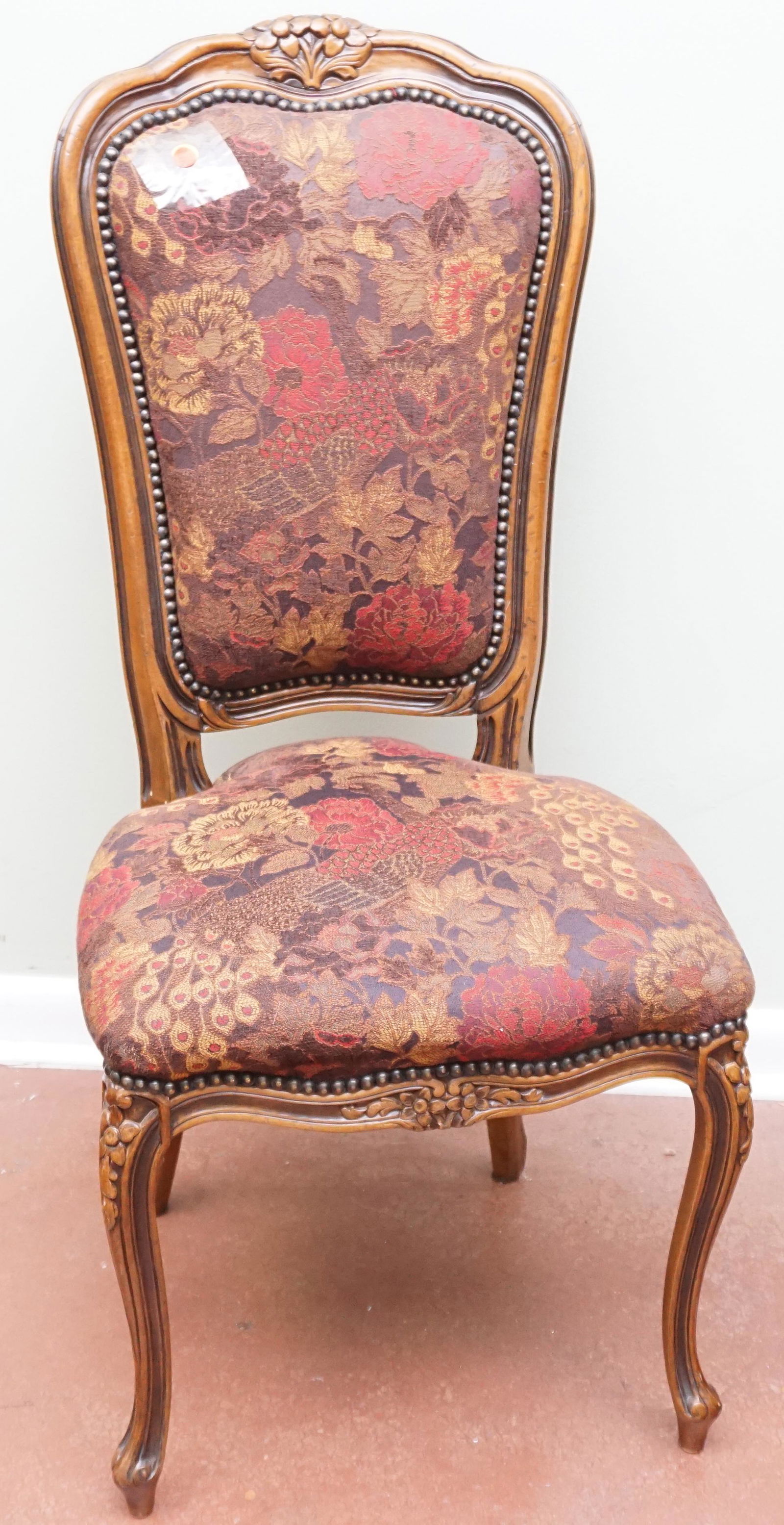 VINTAGE CARVED FRENCH STYLE SIDE CHAIR (1 of 5)