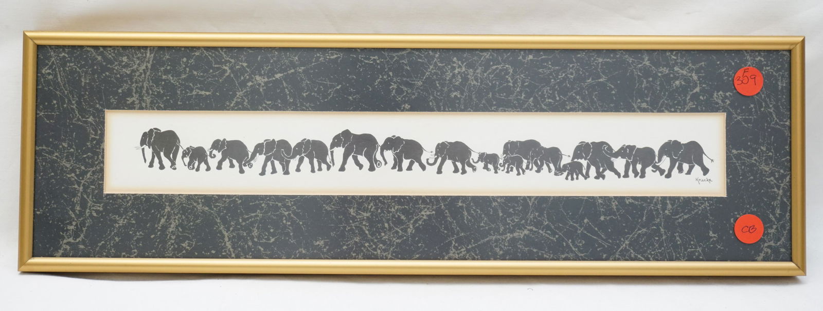 BRUCE W. KRUCKE ELEPHANTS PRINT (1 of 4)