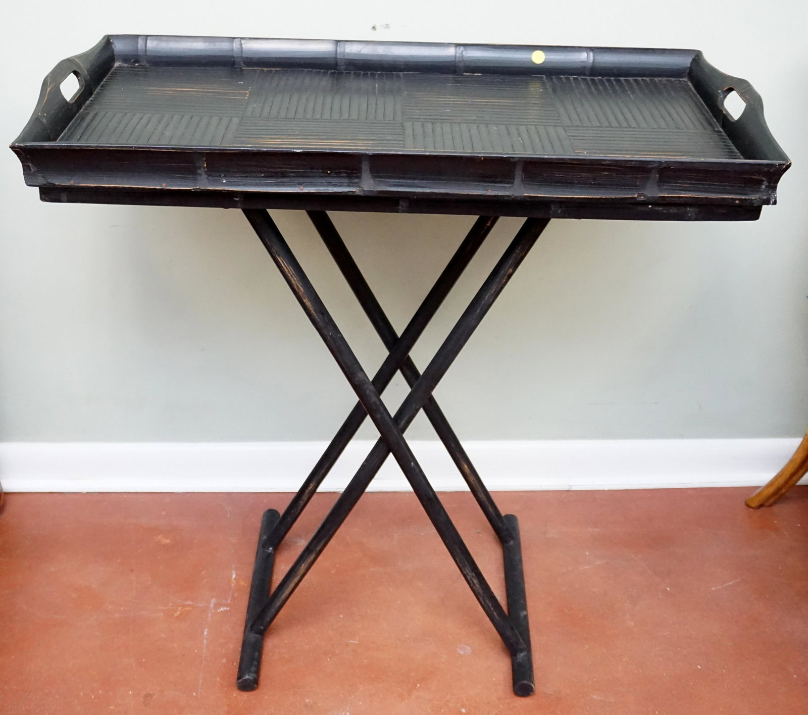 PAINTED BAMBOO TRAY TABLE (1 of 8)