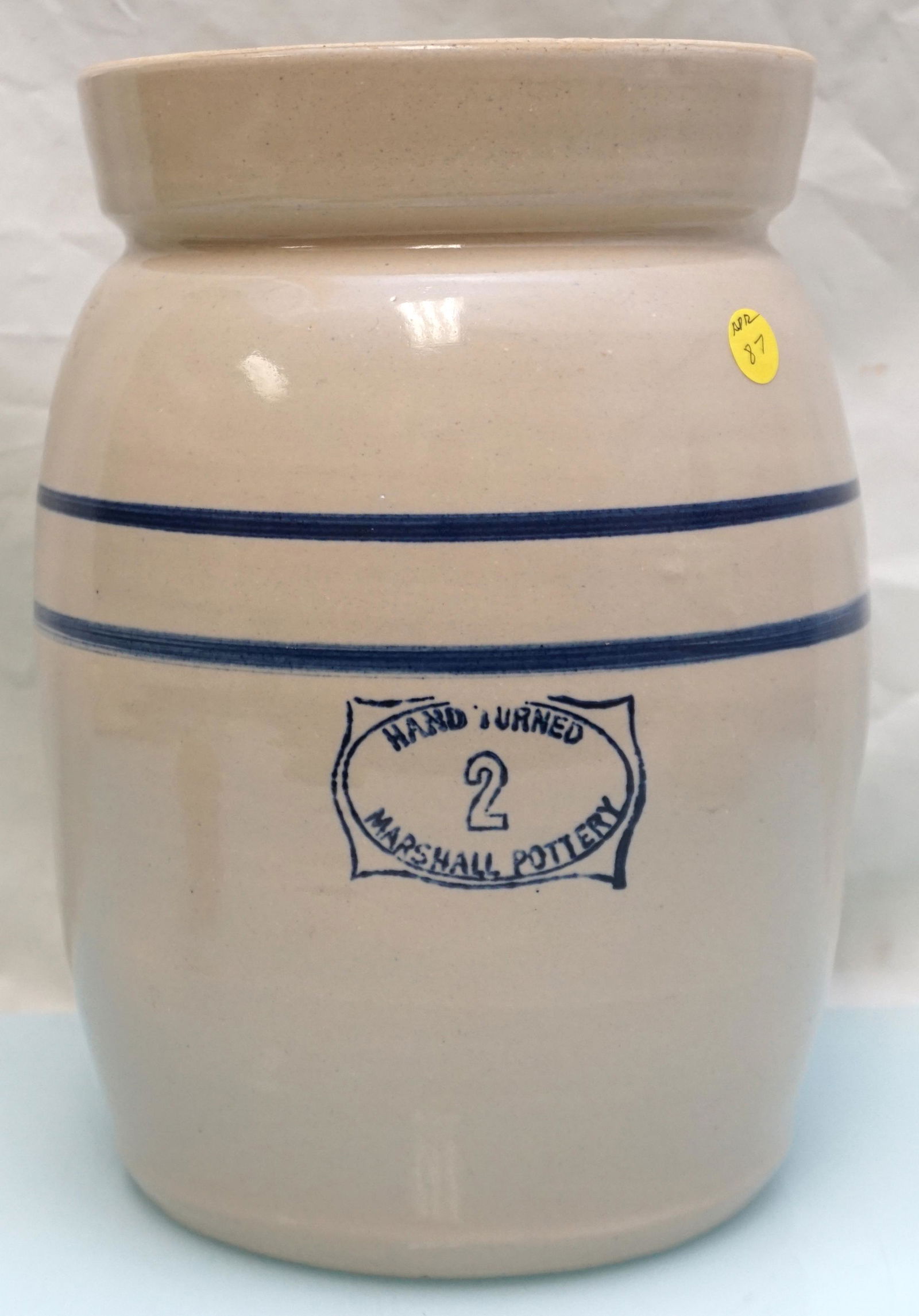 MARSHALL POTTERY, TEXAS, DOUBLE RING SALT GLAZE CROCK (1 of 6)