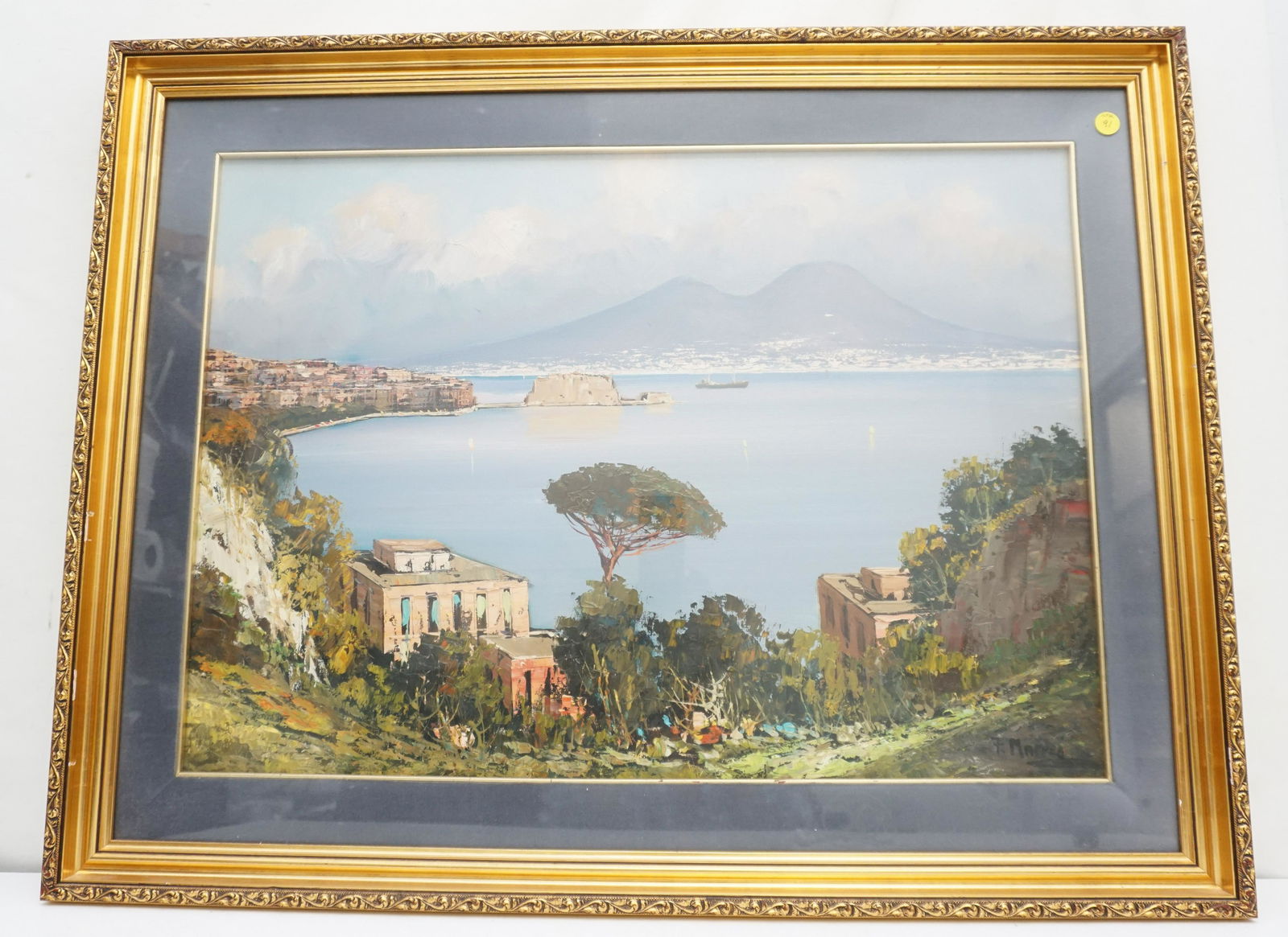 MCM BAY OF NAPLES FRAMED PAINTING (1 of 9)