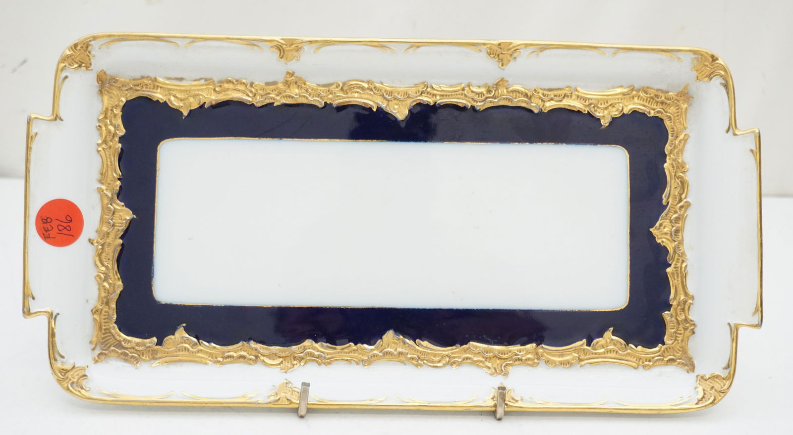 MEISSEN COBALT & GILT TRAY c. 1924 (1 of 6)