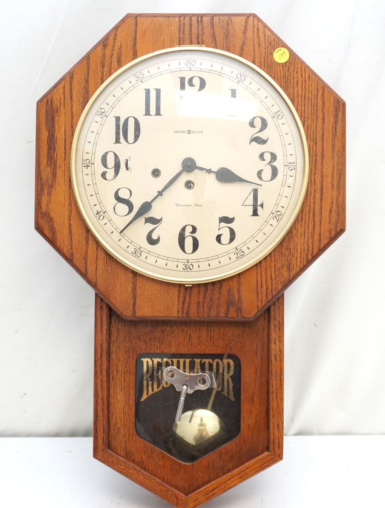 HOWARD MILLER REGULATOR WESTMINSTER CHIMES CLOCK (1 of 6)