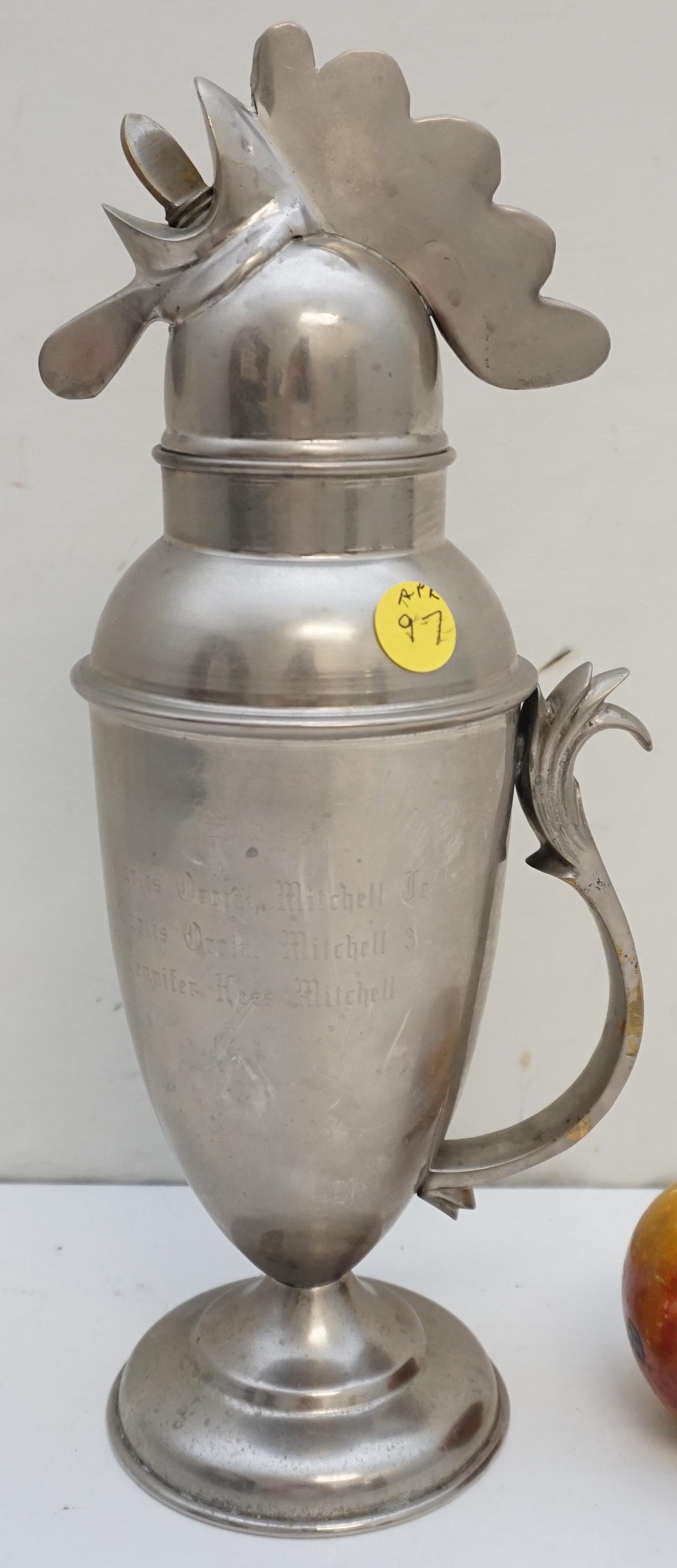 ART DECO STYLE ROOSTER COCKTAIL SHAKER (1 of 9)