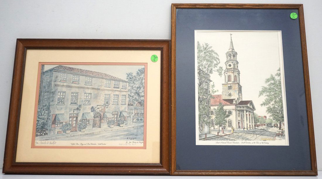 2 JEAN CLAUDE DE MONTFORT CHARLESTON PRINTS (1 of 4)