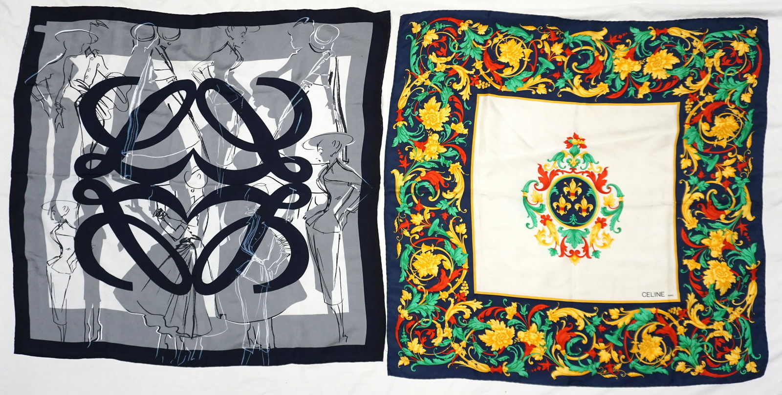 TWO SILK SCARFS- CELINE & DIOR (1 of 12)