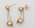 14K GOLD DROP BALL EARRINGS