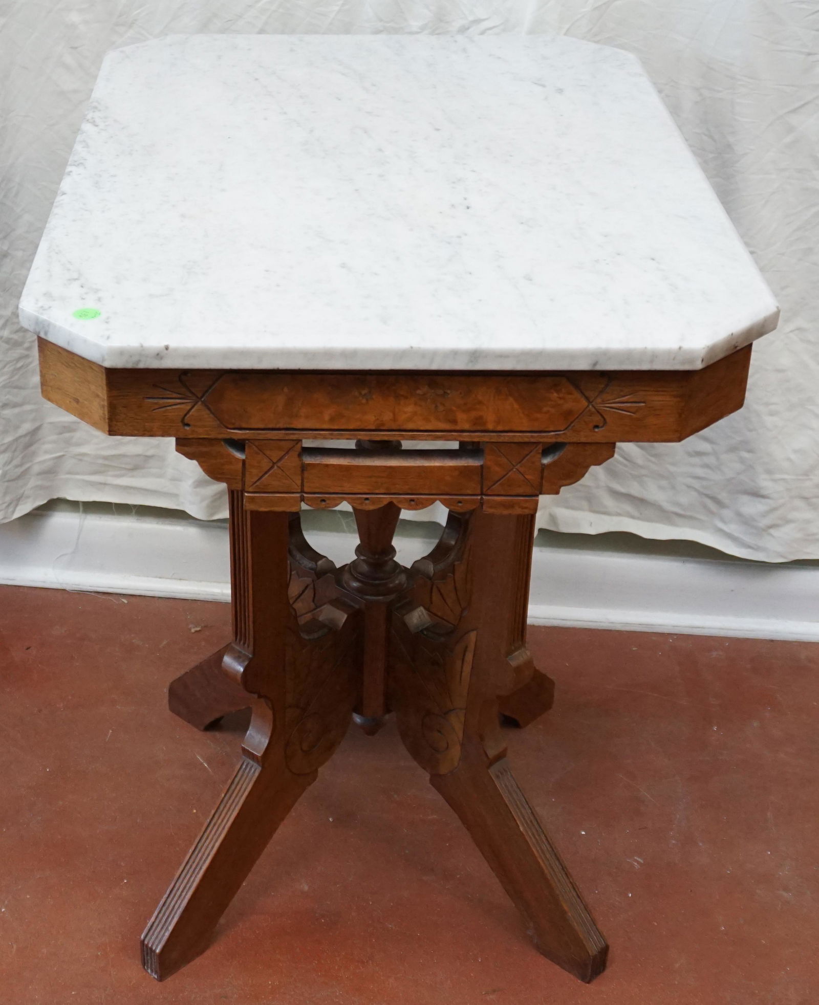 VICTORIAN MARBLE TOP OCCASIONAL TABLE (1 of 7)