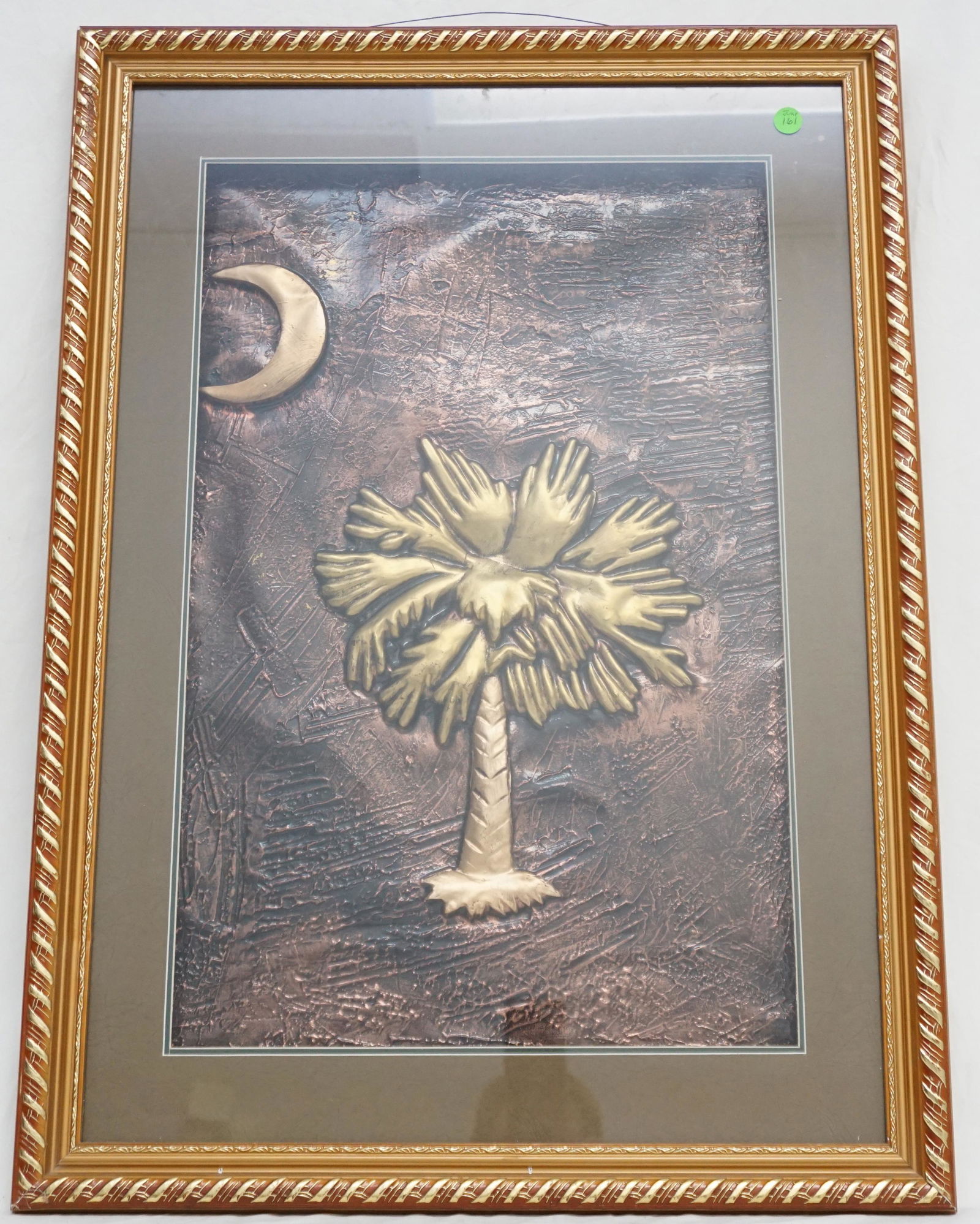 SOUTH CAROLINA STATE SYMBOL REPOUSSE ART (1 of 6)