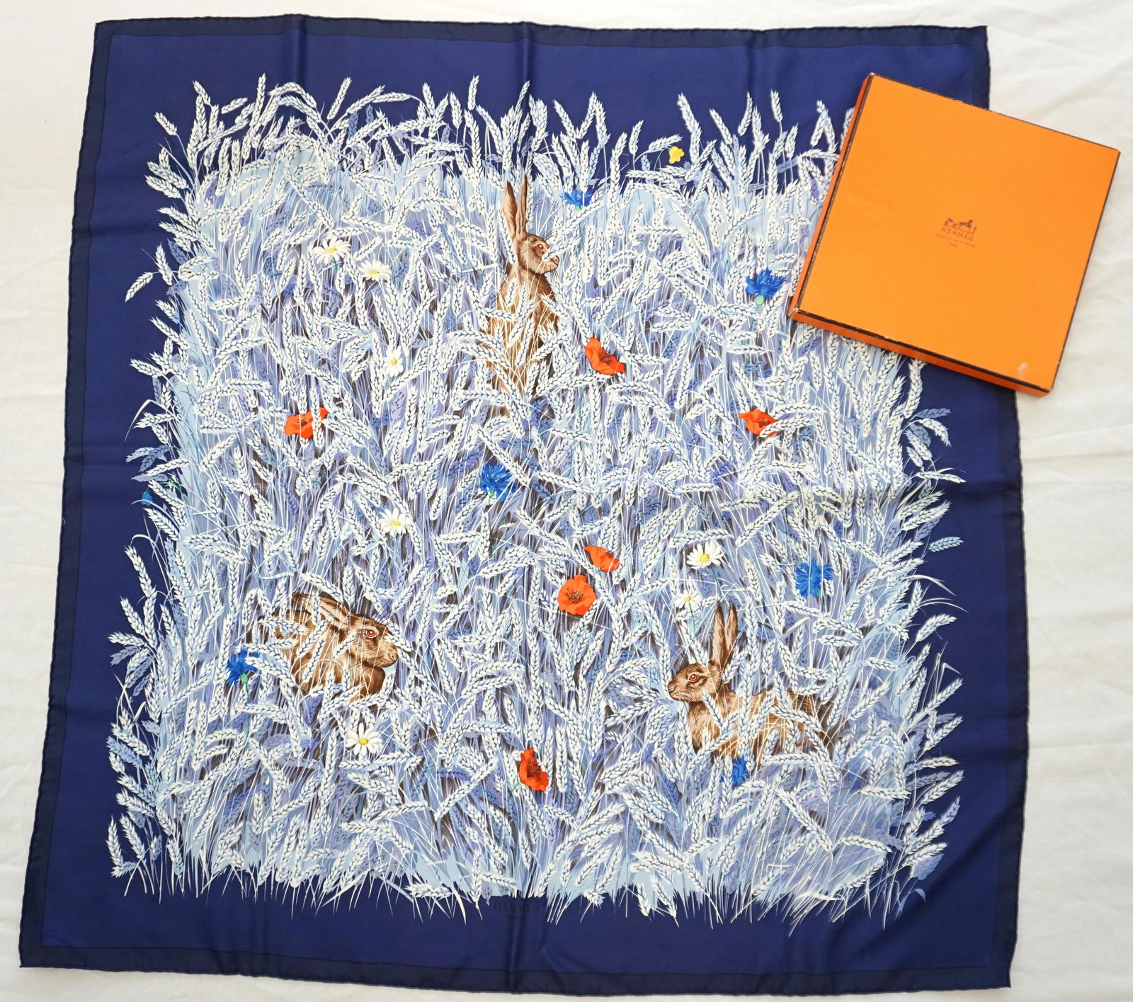 HERMES PARIS "LES BLES" SILK SCARF (1 of 12)