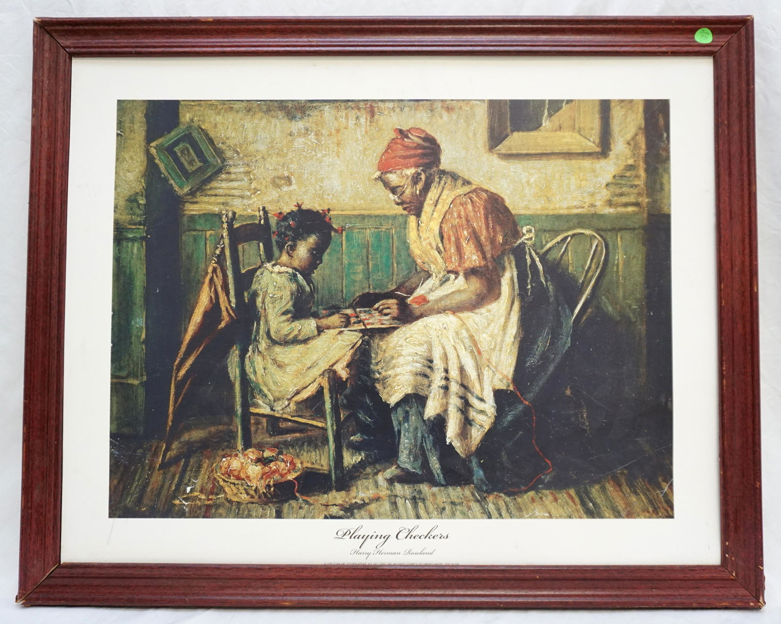 VINTAGE PLAYING CHECKERS PRINT (1 of 8)