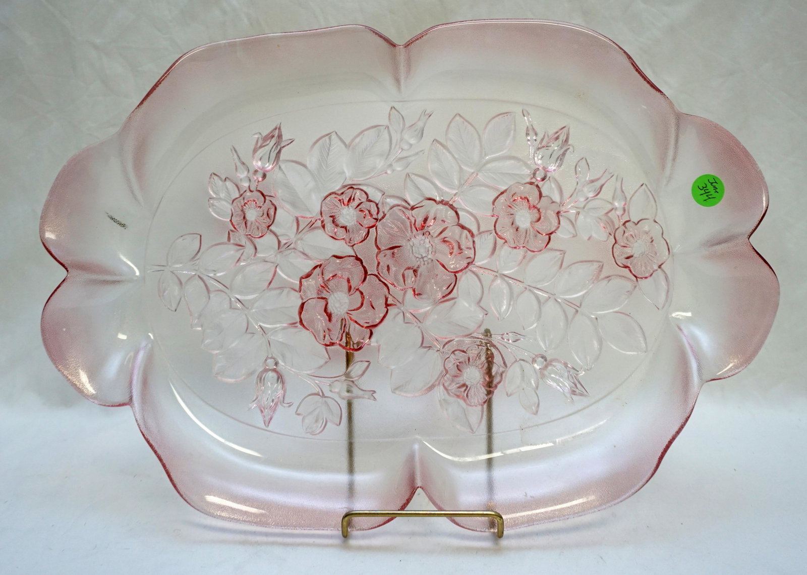 MIKASA CRYSTAL ROSELLA SERVING TRAY (1 of 4)