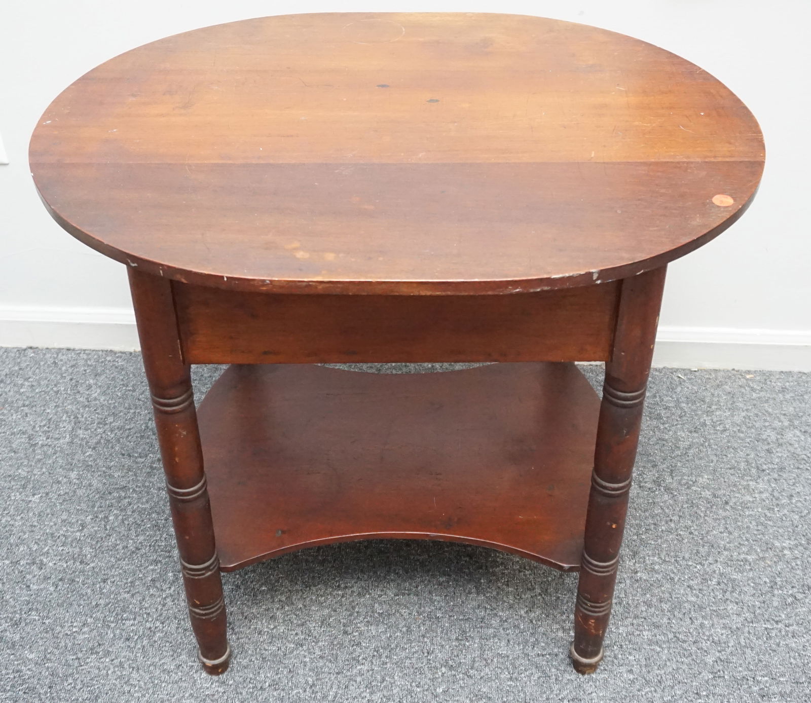 ANTIQUE 1920 OVAL SIDE TABLE (1 of 5)