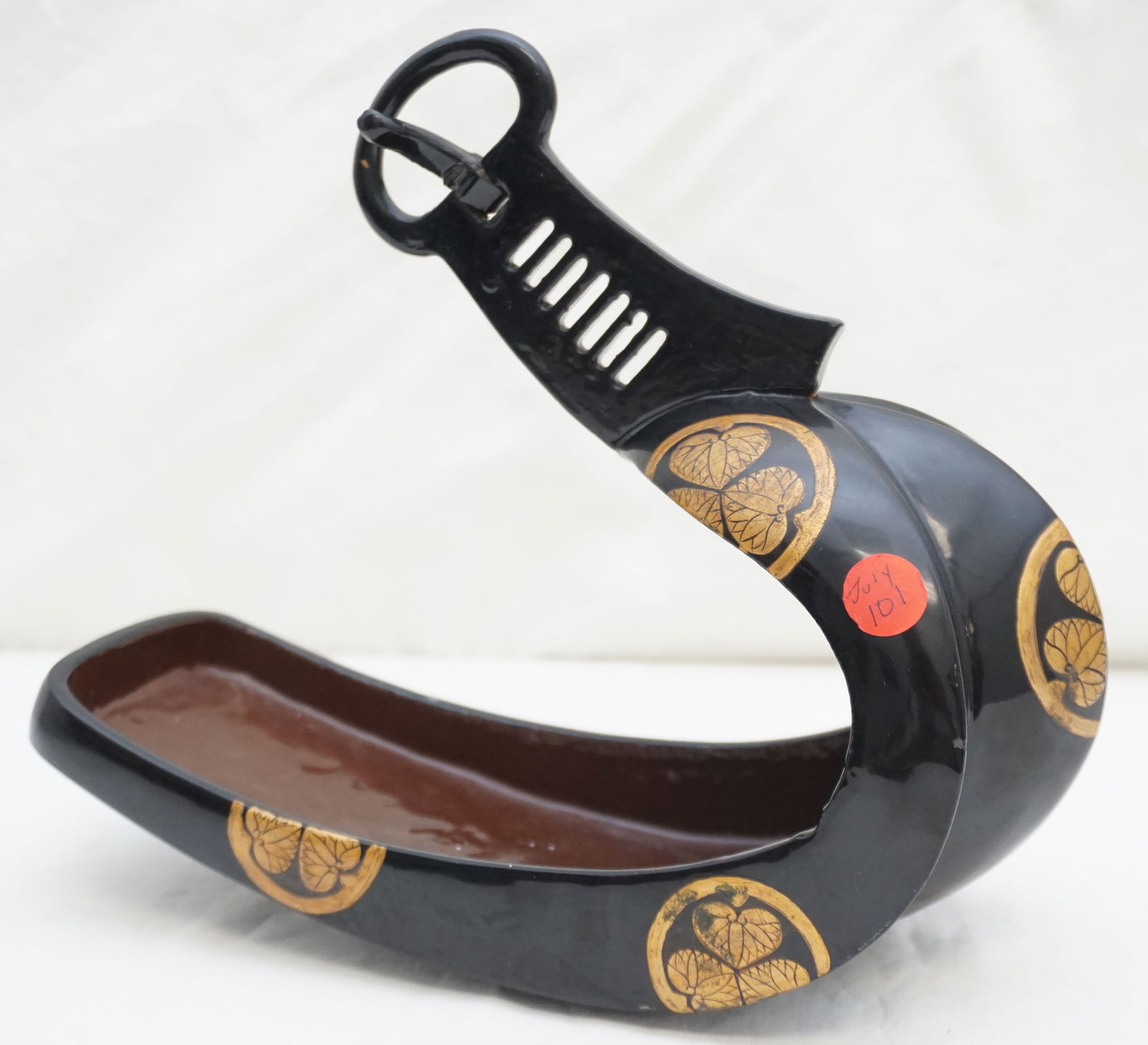 JAPANESE SAMURAI 18th c ABUMI STIRRUP (1 of 5)