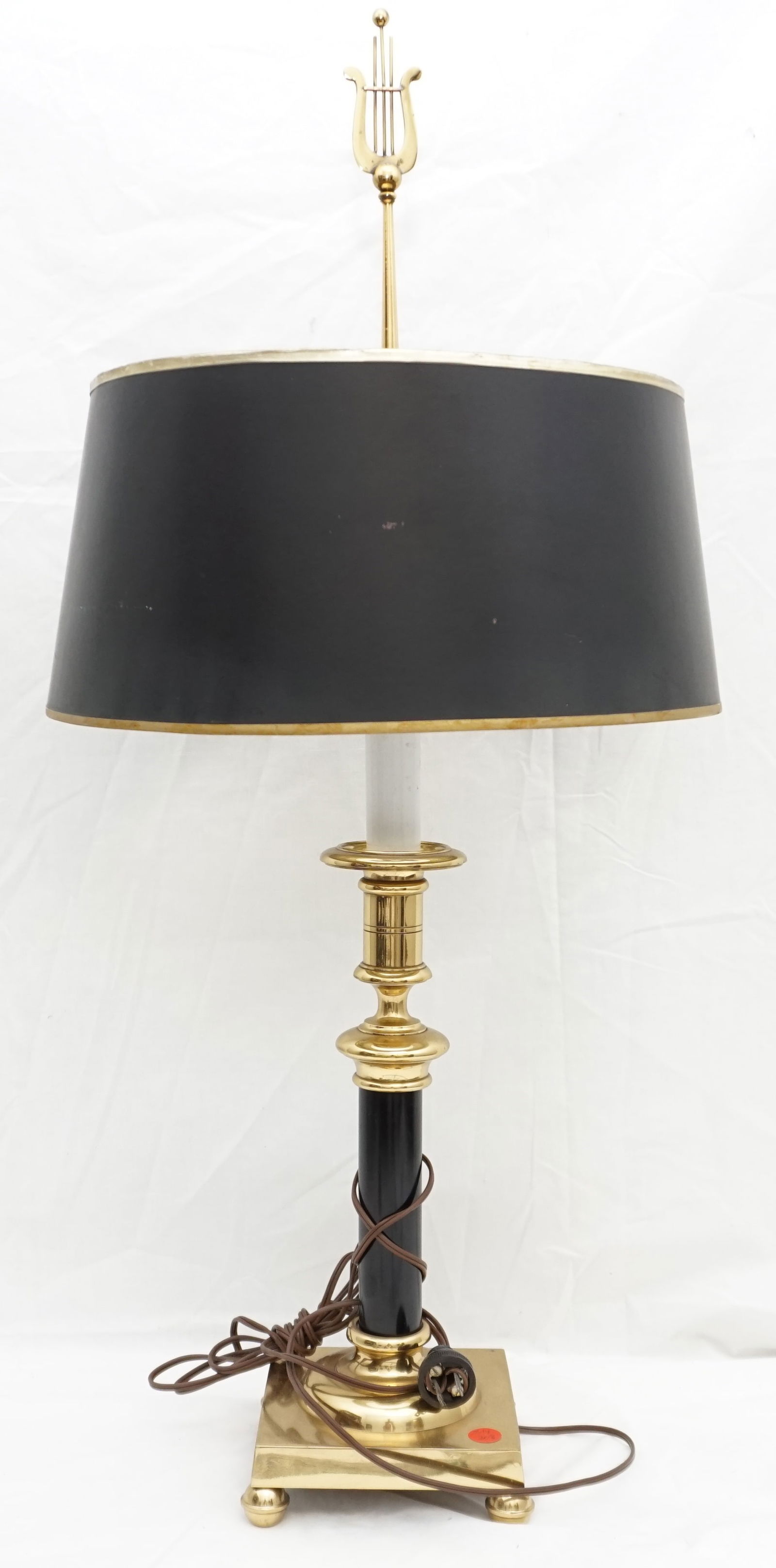 GOLD & BLACK CANDLESTICK LAMP (1 of 4)