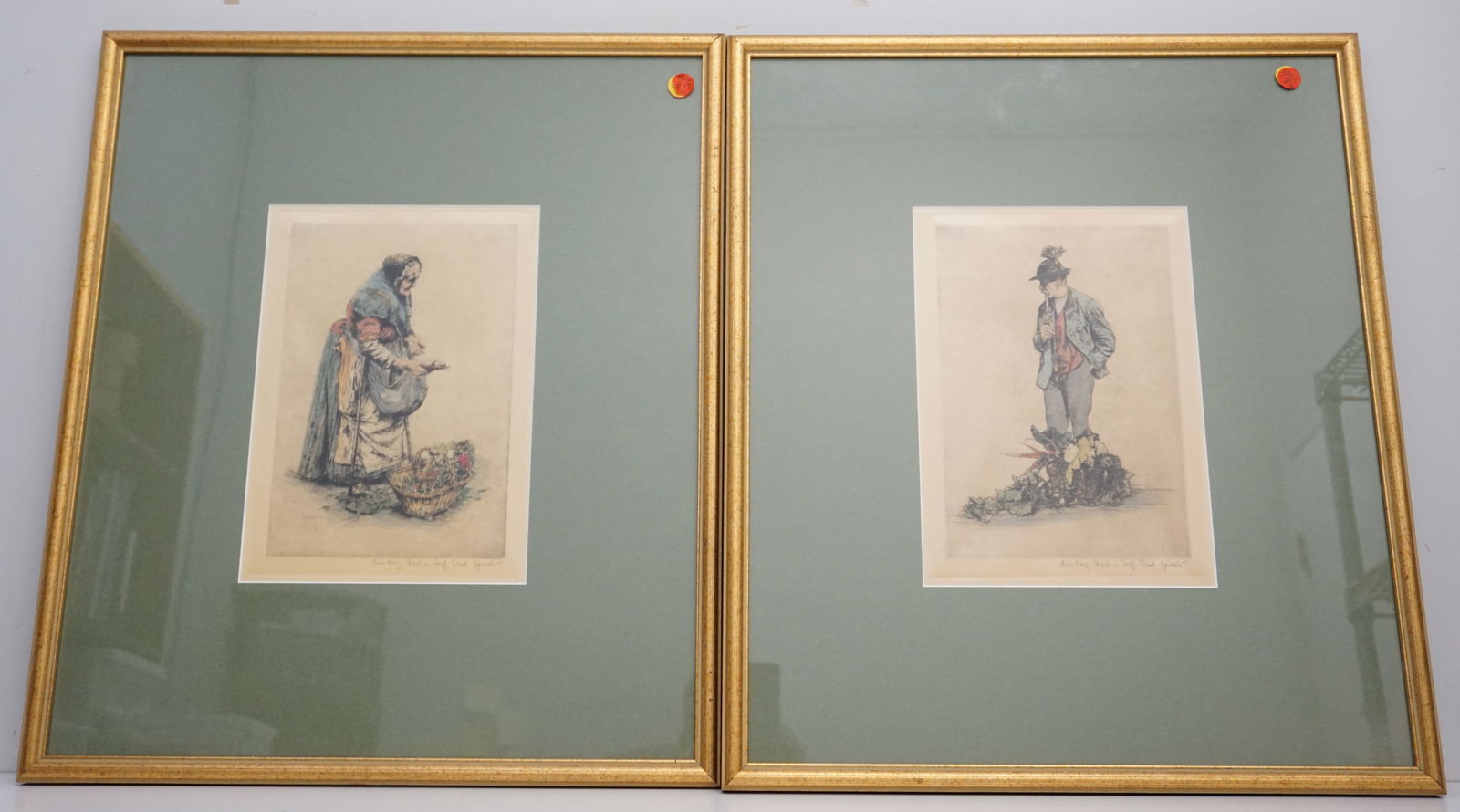 2 FRAMED PROF PAUL GEISSLER ETCHINGS (1 of 6)