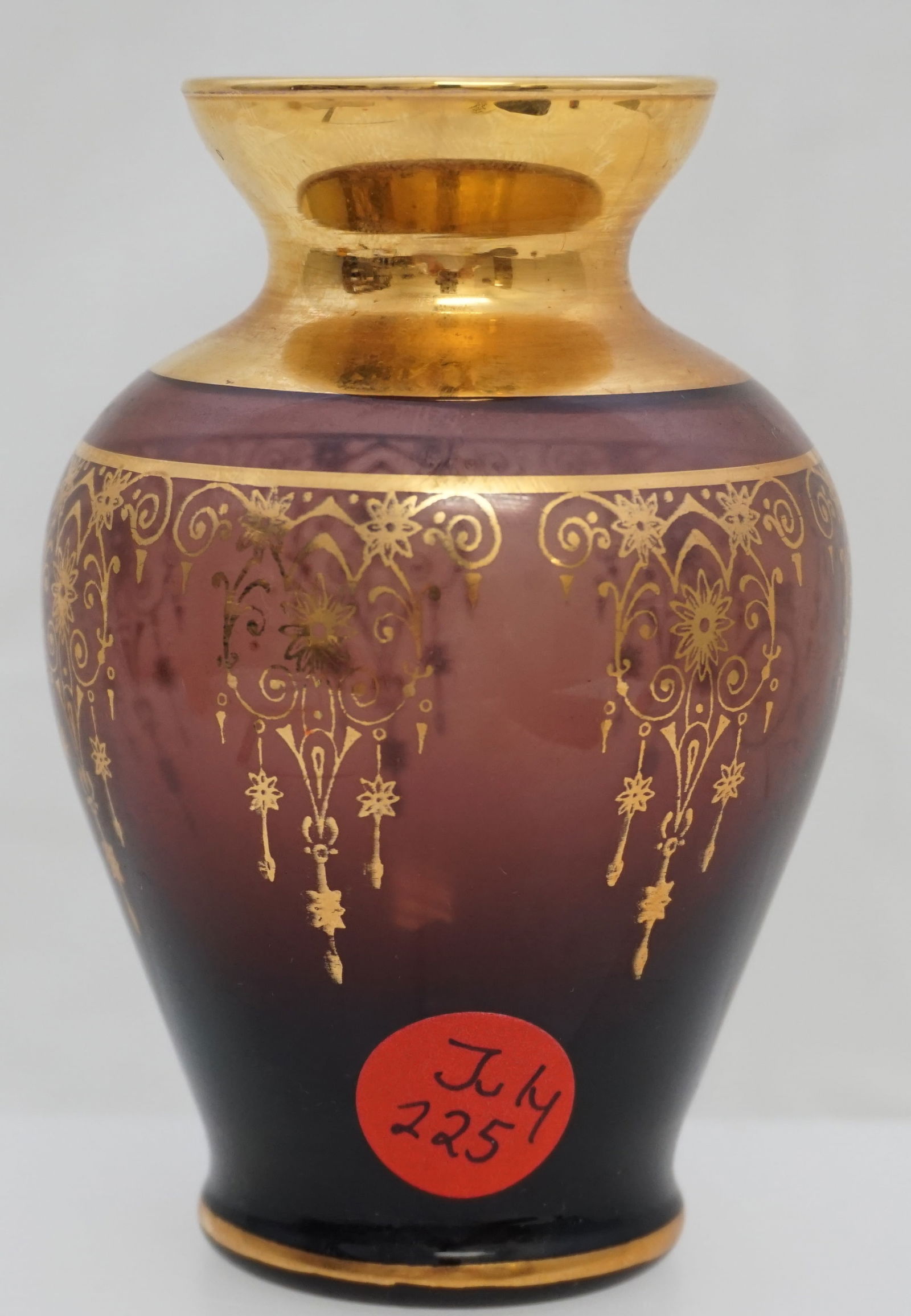 LAGUNA MURANO PURPLE AMETHYST ART GLASS BUD VASE (1 of 5)