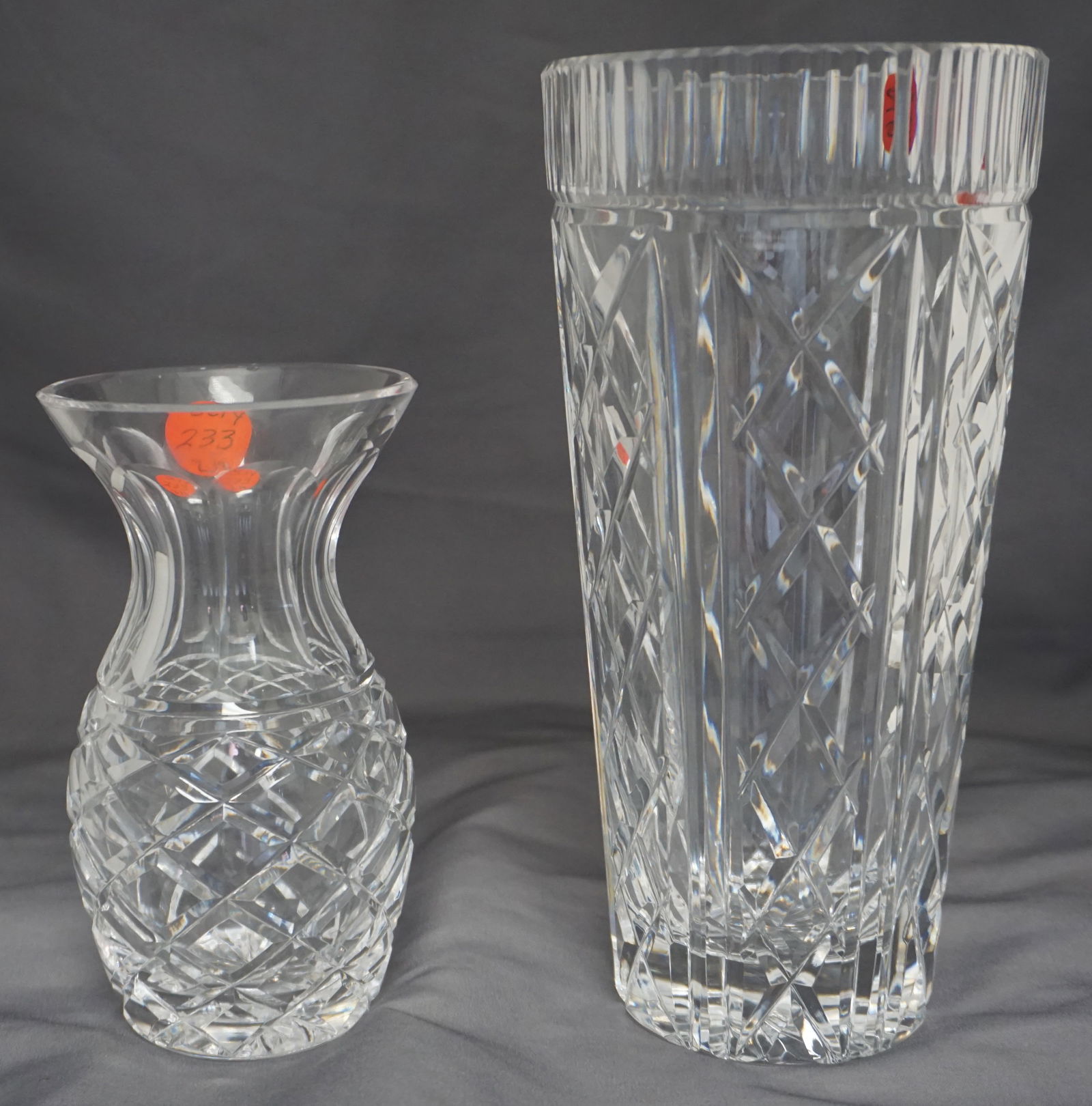 2 PC WATERFORD CRYSTAL VASES (1 of 8)