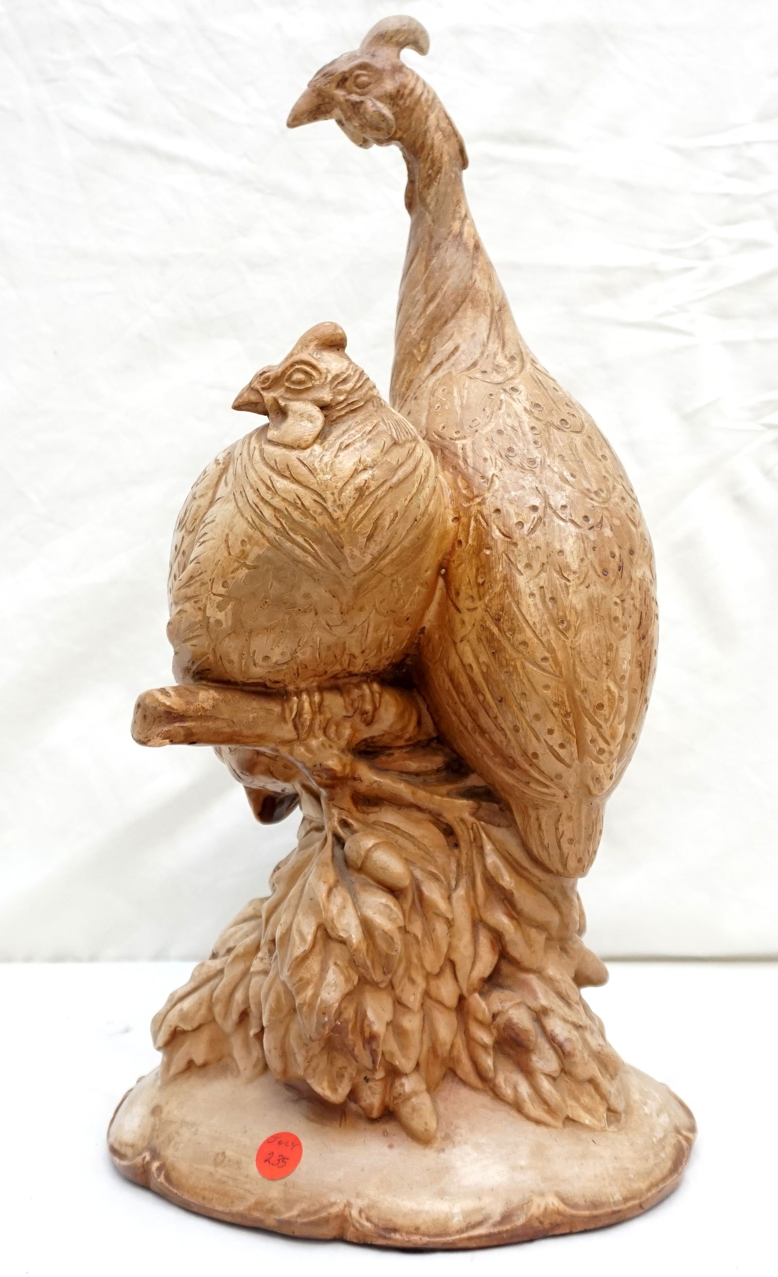 LARGE COMPOSITE GUINEA HENS SCULPTURE (1 of 8)