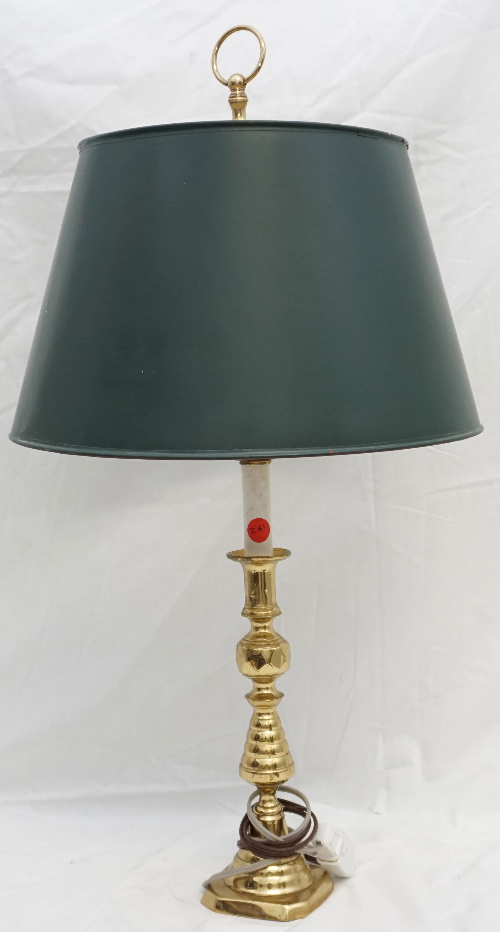 VINTAGE BRASS CANDLESTICK LAMP (1 of 4)