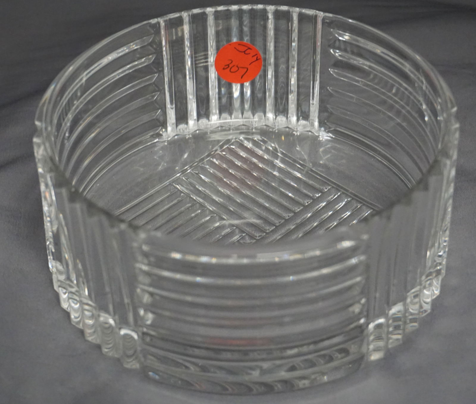 VAL ST LAMBERT LASLO CRYSTAL BOWL / DISH (1 of 4)