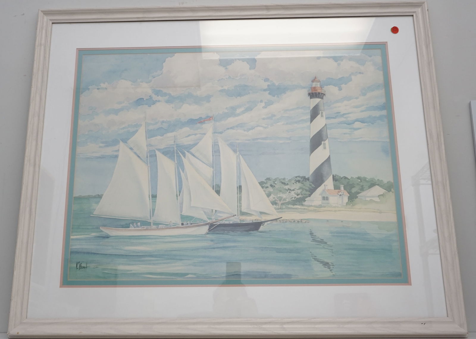 LARGE PAUL BRENT PASSING THE LIGHTHOUSE PRINT (1 of 5)