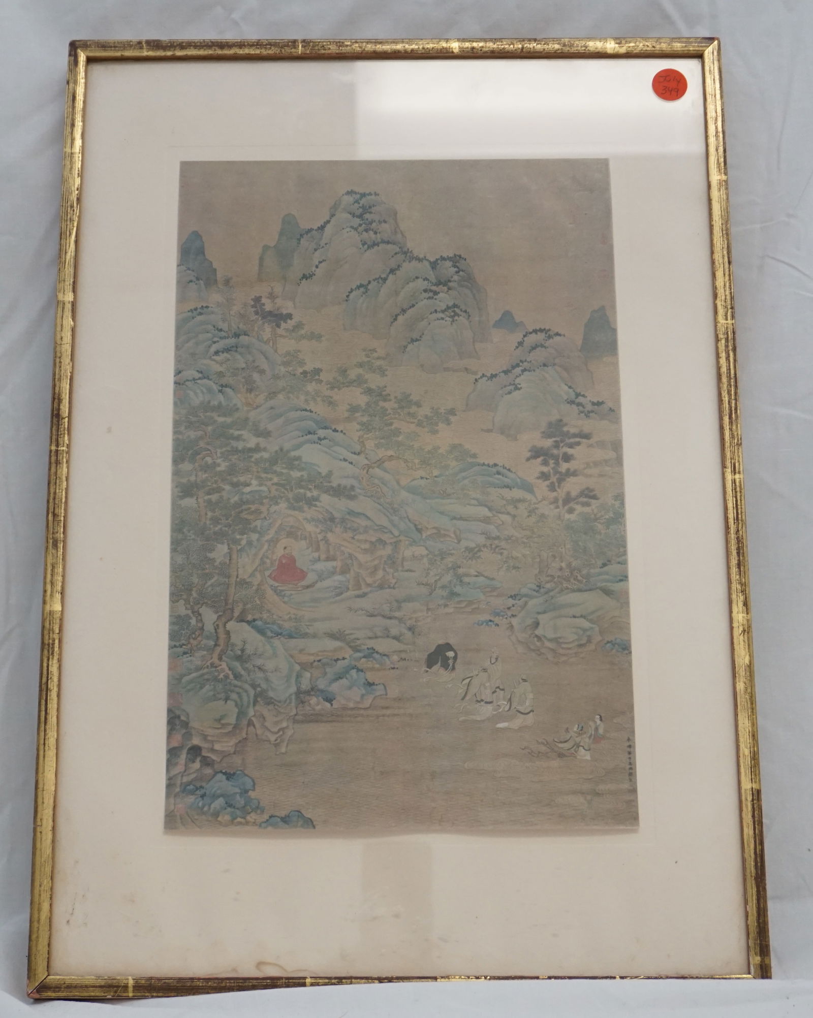 VINTAGE FRAMED CHINESE PRINT (1 of 4)