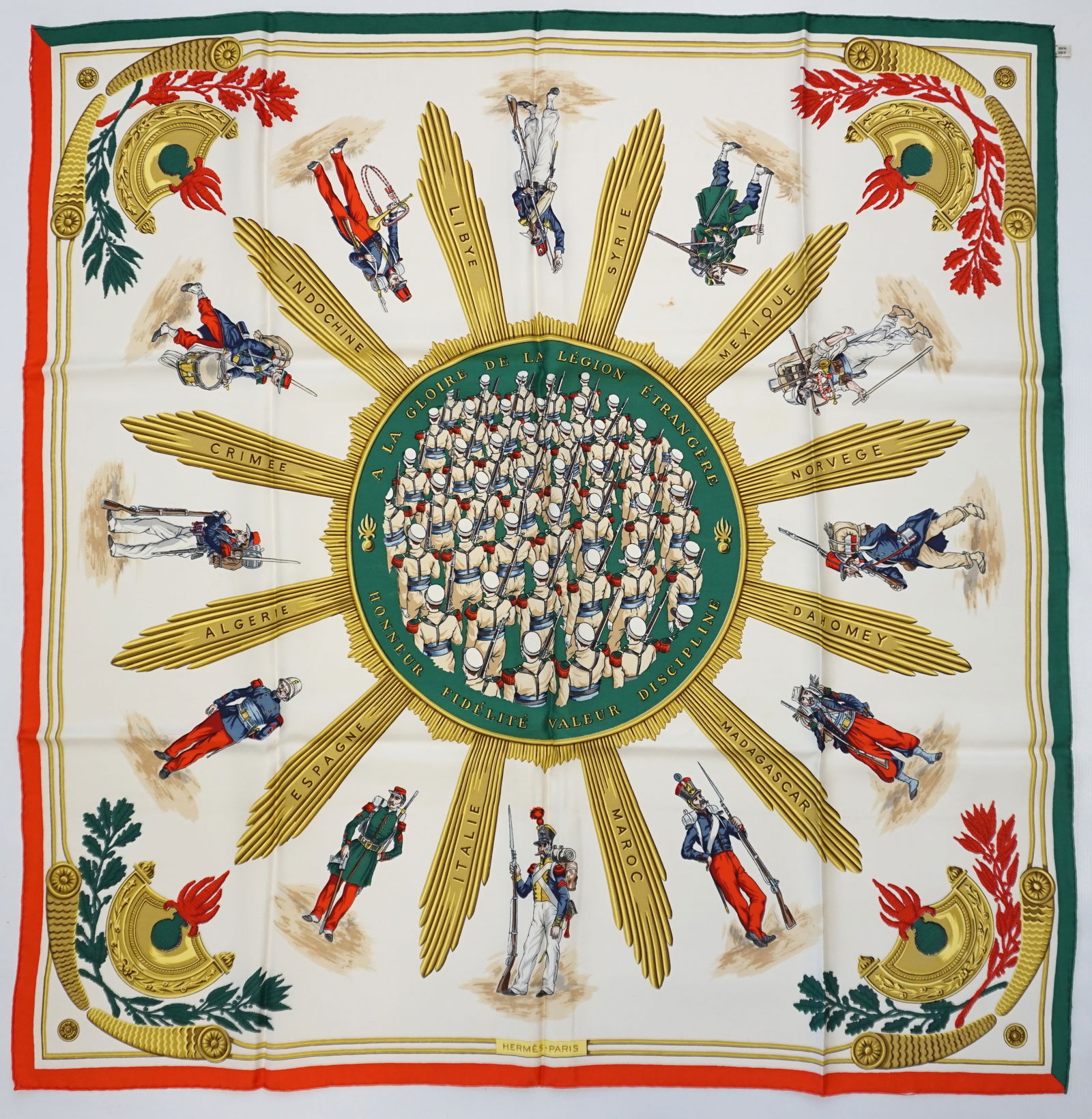 HERMES PARIS "A LA GLOIRE DE LA LEGION ETRANGERE" SILK SCARF (1 of 6)