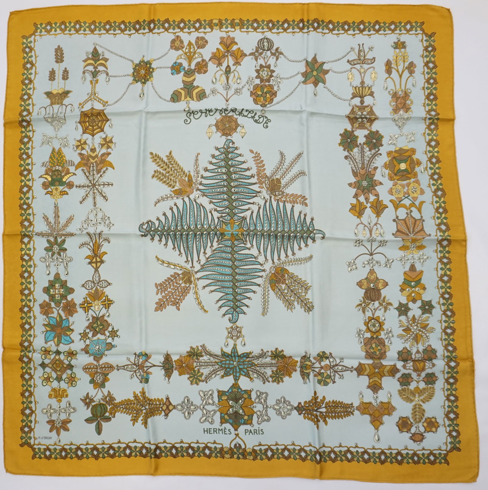 HERMES PARIS "SCHEHERAZADE" SILK SCARF (1 of 5)