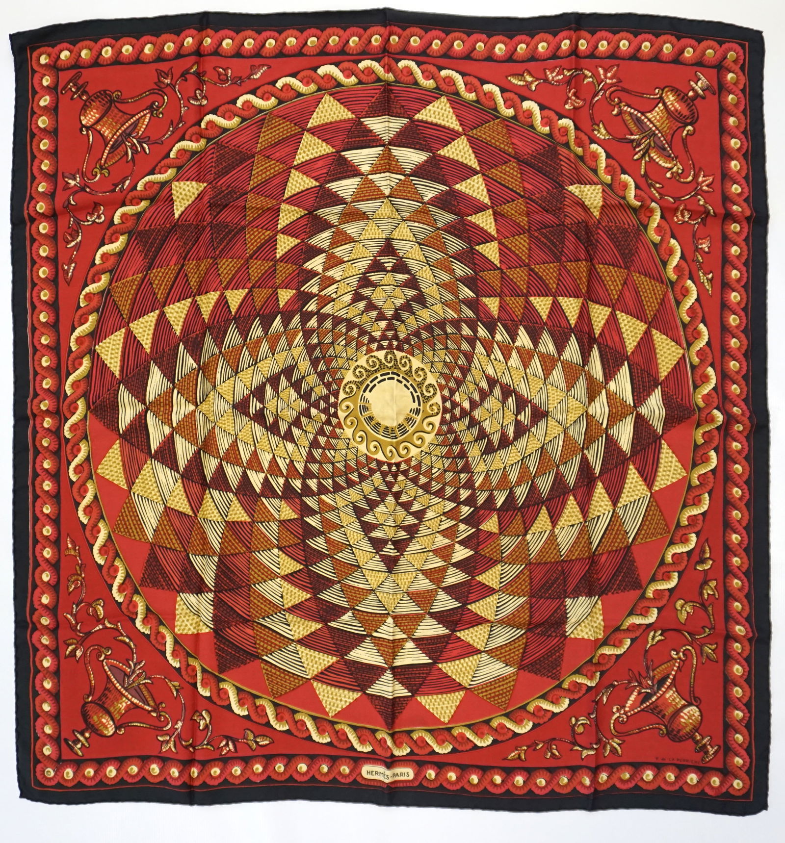 HERMES PARIS "CORINTHE" SILK SCARF (1 of 6)