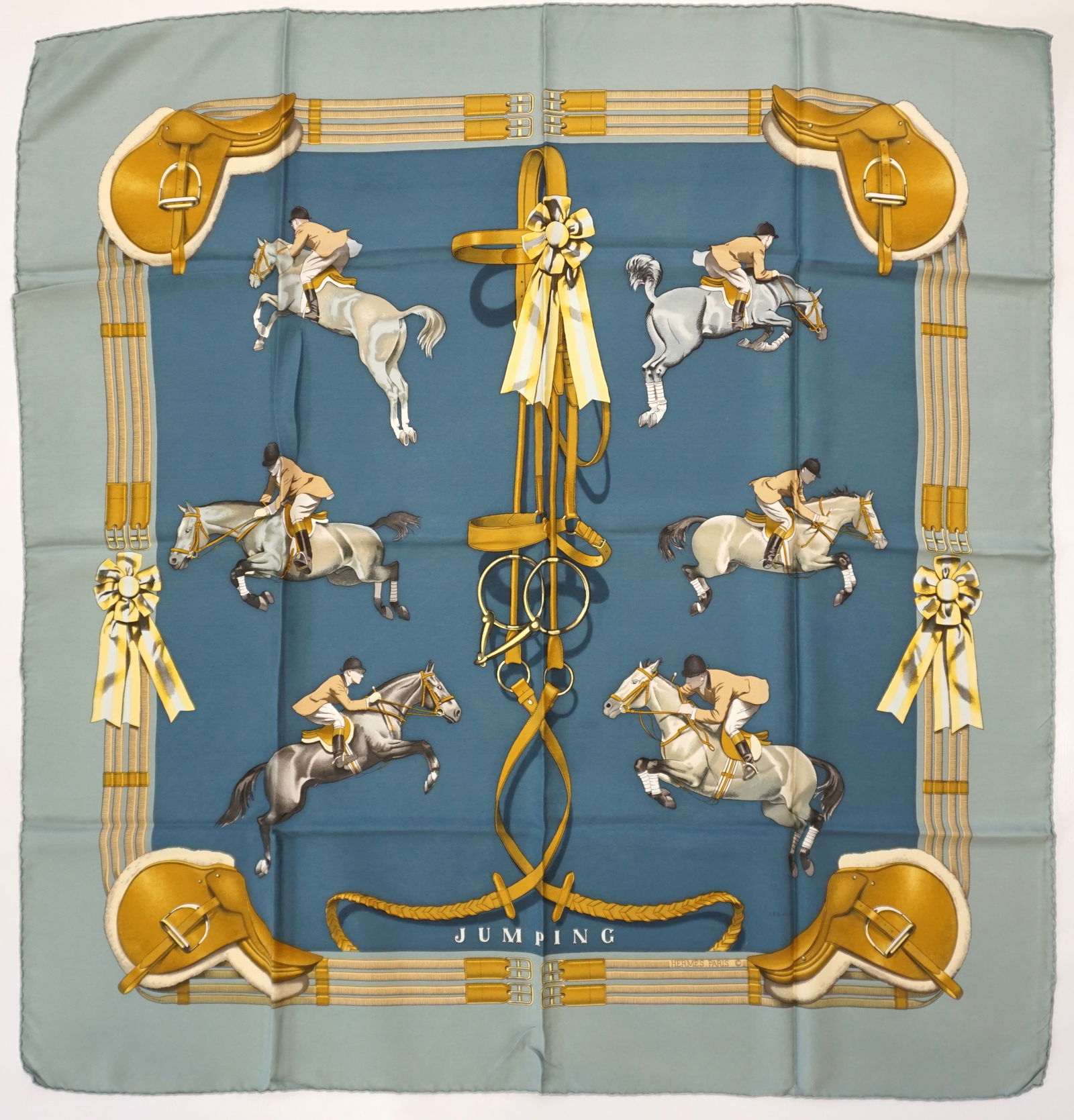 HERMES PARIS "JUMPING" SILK SCARF (1 of 5)