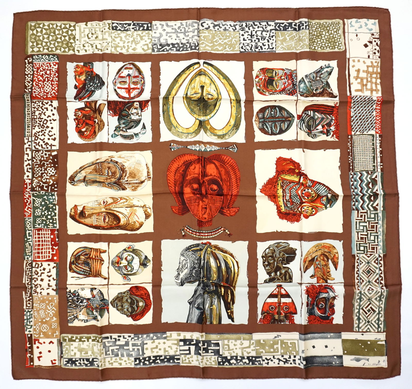 HERMES PARIS "PERSONA" SILK SCARF (1 of 6)