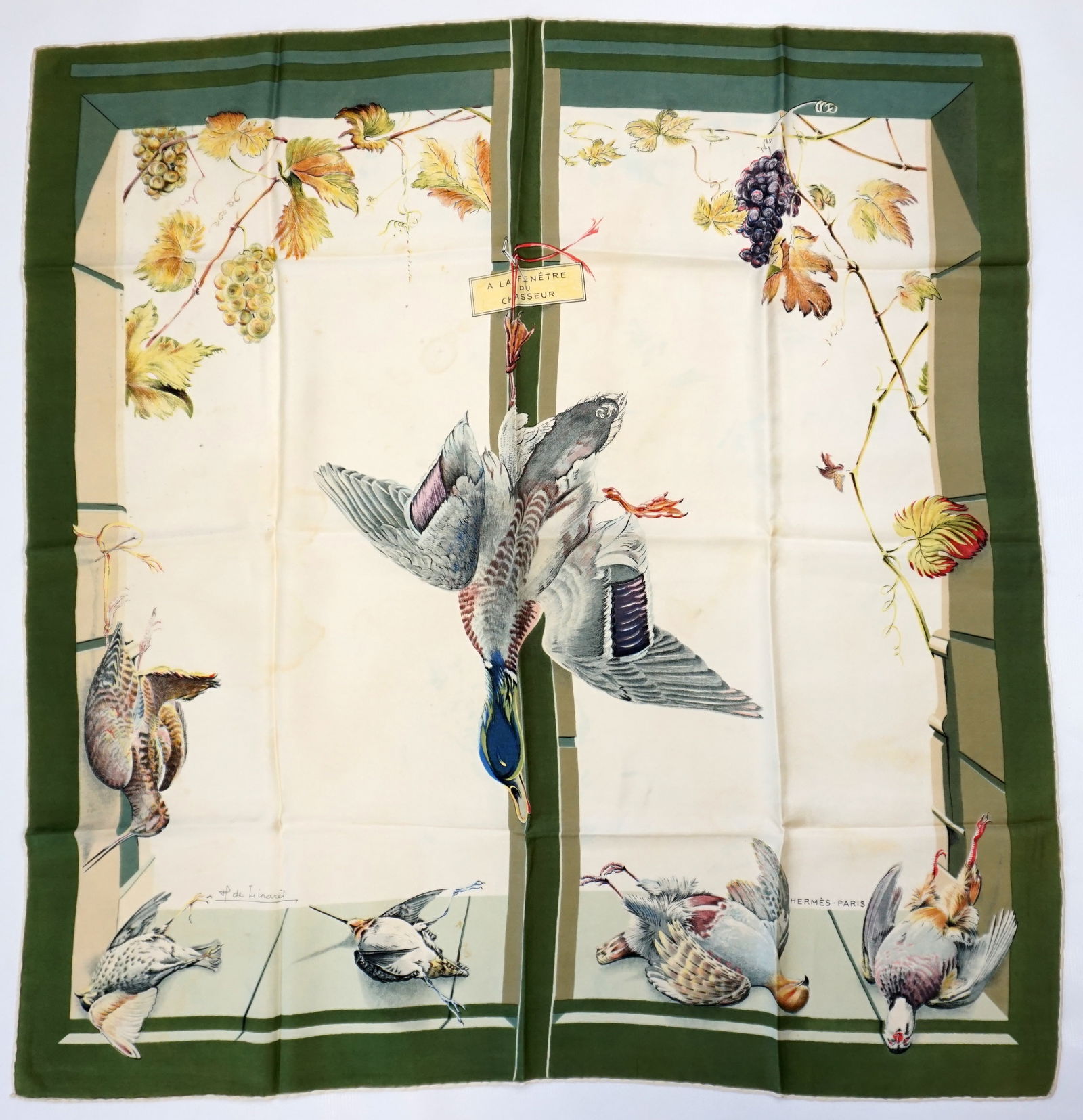 HERMES PARIS "A LA FENETRE DU CHASSEUR" SILK SCARF (1 of 10)