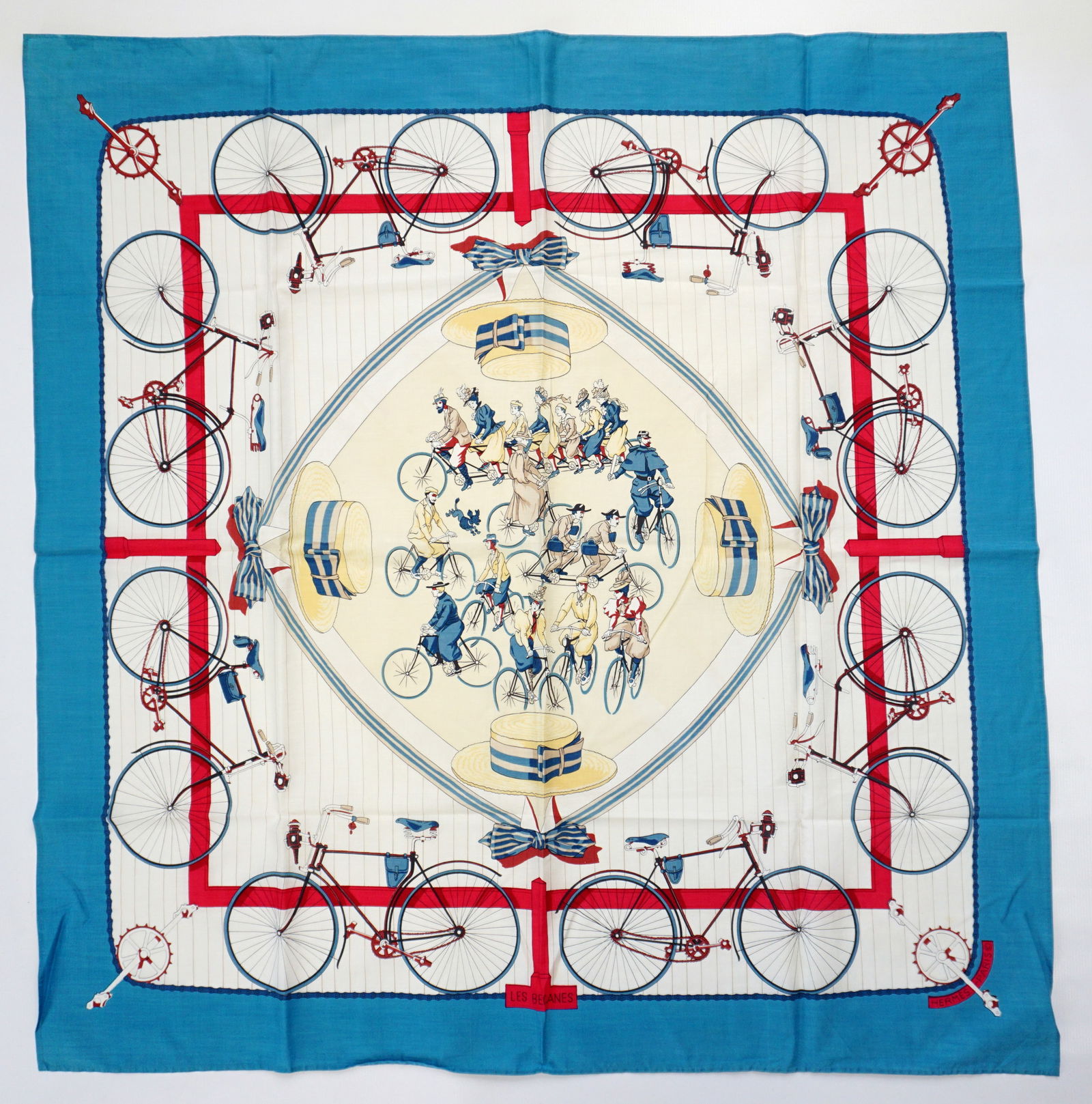 HERMES PARIS "LES BECANES" COTTON SCARF (1 of 5)