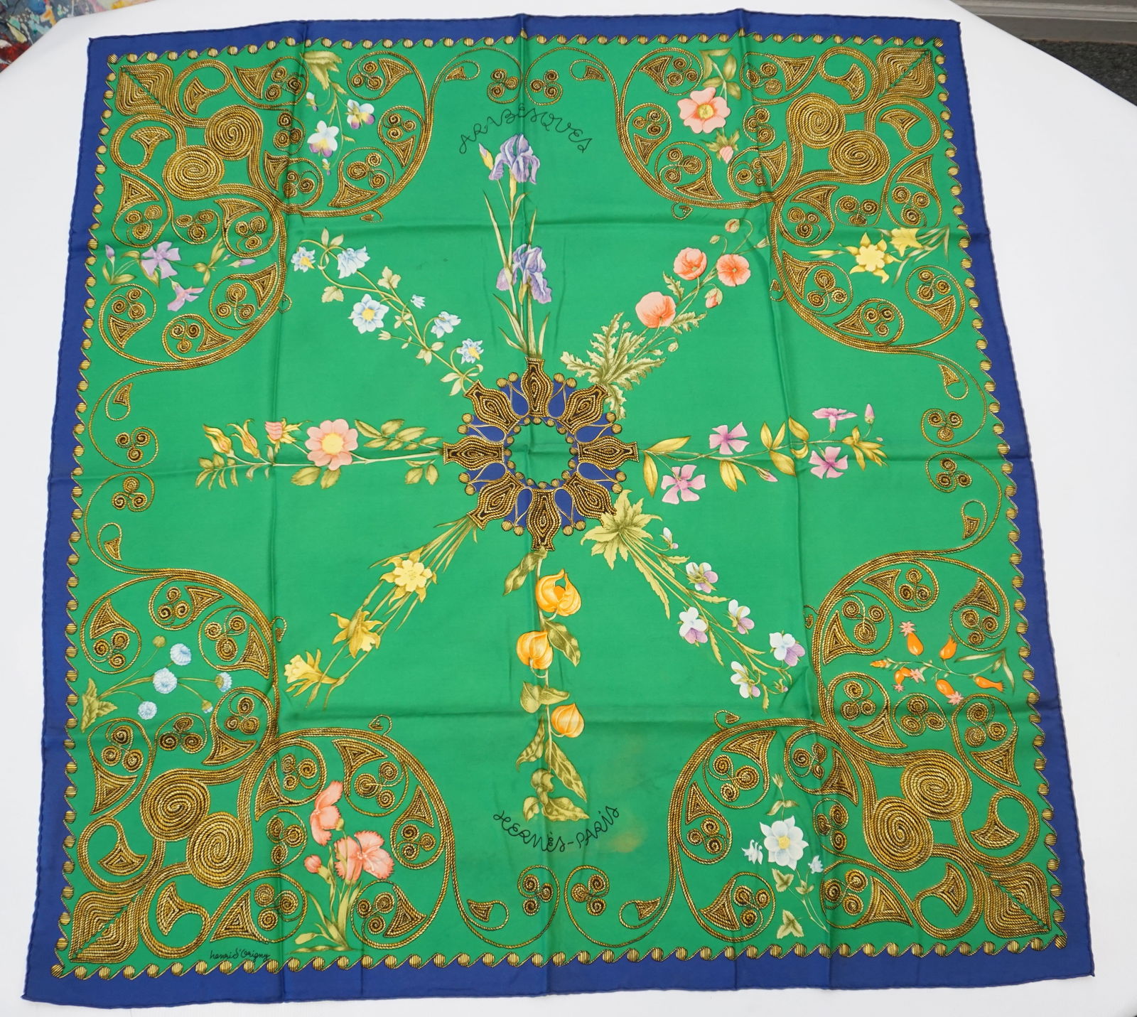 HERMES PARIS "ARABESQUES" SILK SCARF (1 of 7)