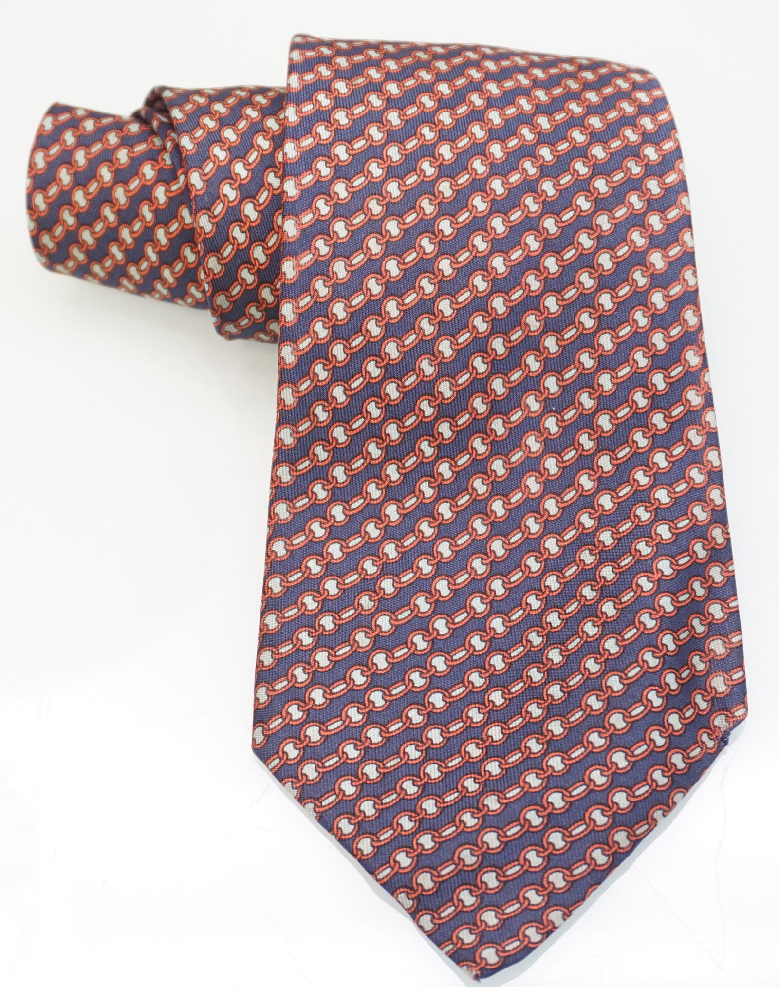 HERMES PARIS SILK CHAIN TIE  (1 of 8)