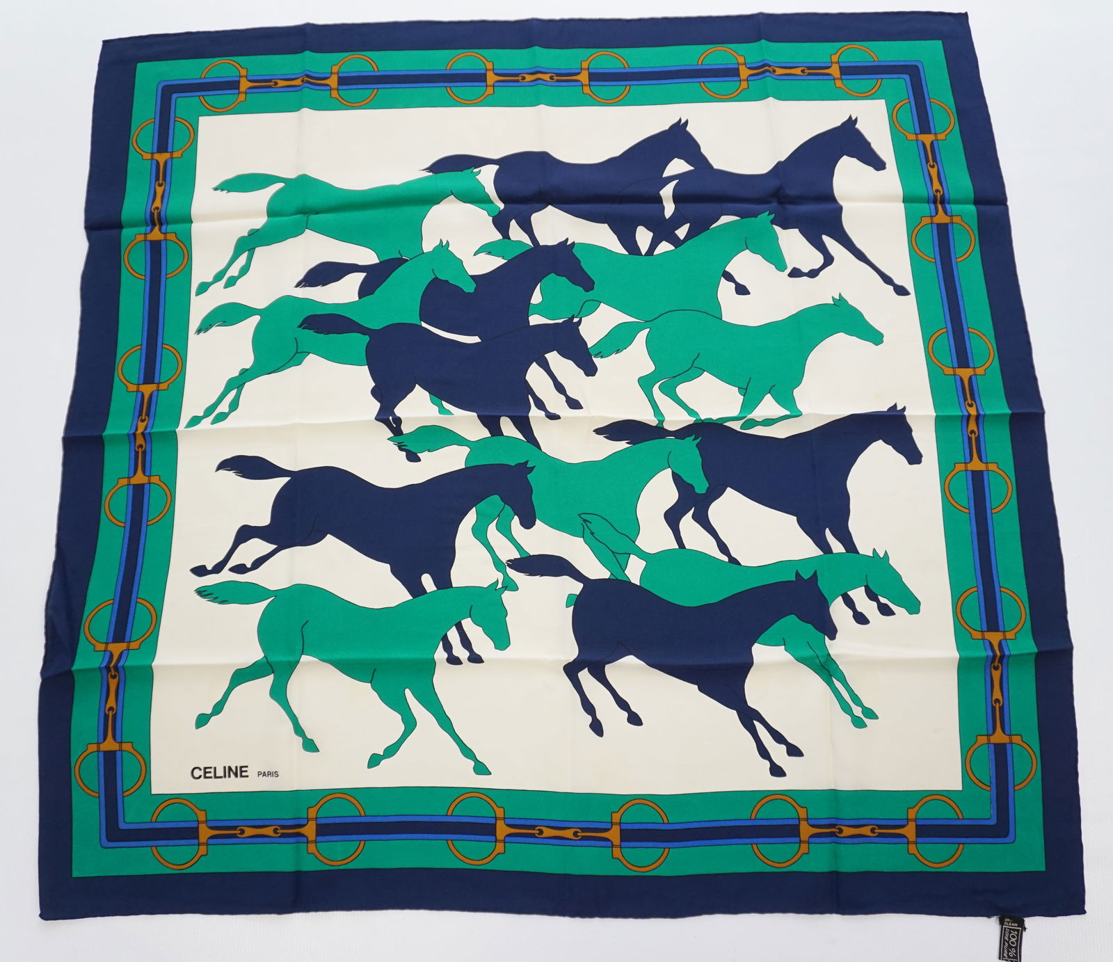 CELINE MINIMALISTIC HORSES SILK SCARF  (1 of 5)