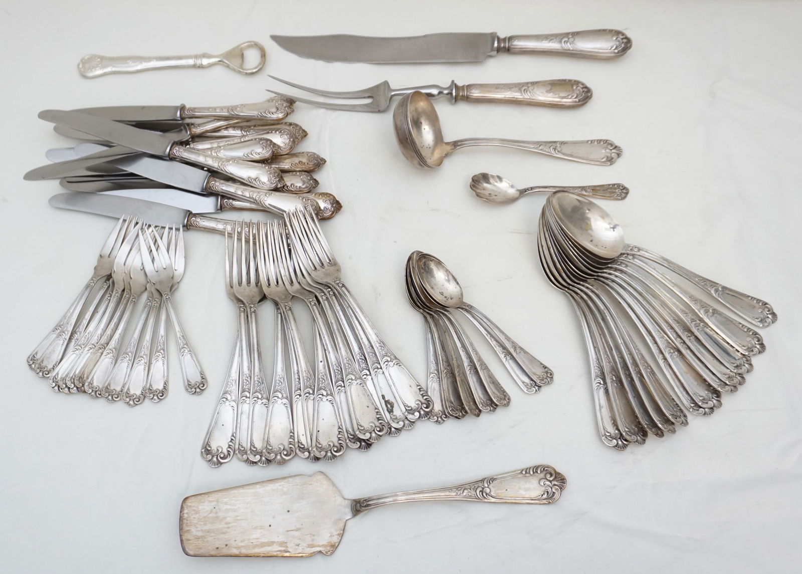 61PC ANTIQUE 800 SILVER SET (1 of 5)