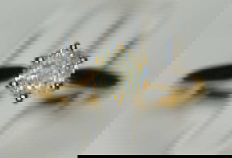 18KT GOLD DIAMOND SOLITAIRE RING: 18kt gold diamond solitaire ring. The ring features one (1), six prong set, round brilliant cut diamond set in the center of a cathedral style shank. The diamond measures approx. 5.10mm, approx. 0.45c