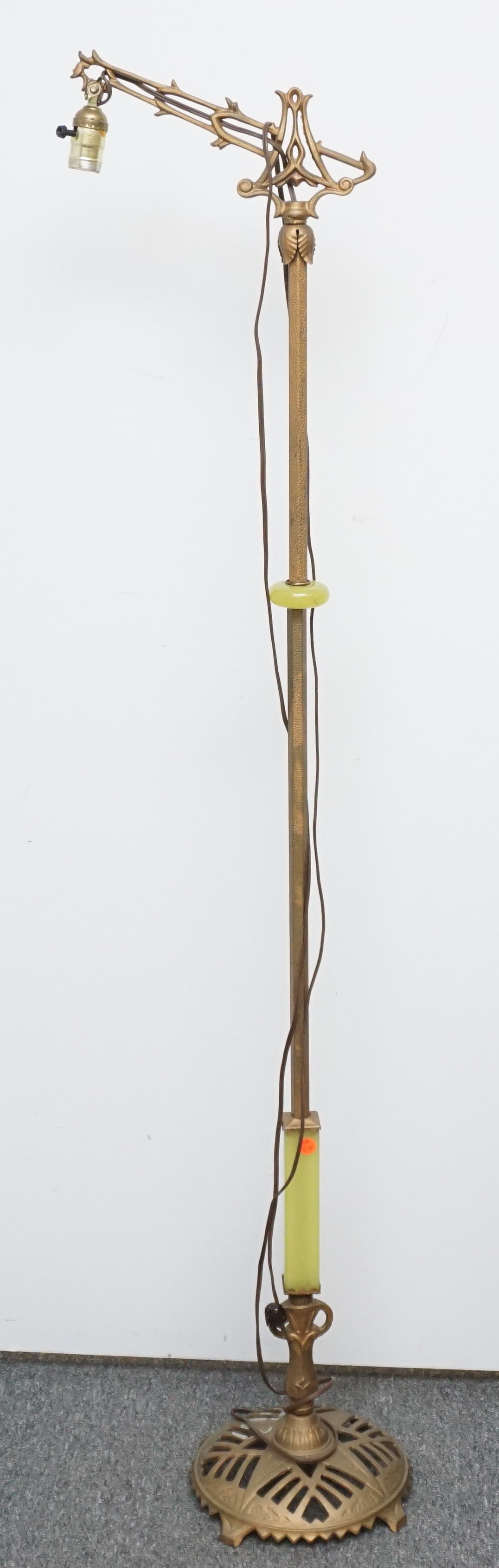 ART DECO VASELINE JADEITE FLOOR LAMP (1 of 6)