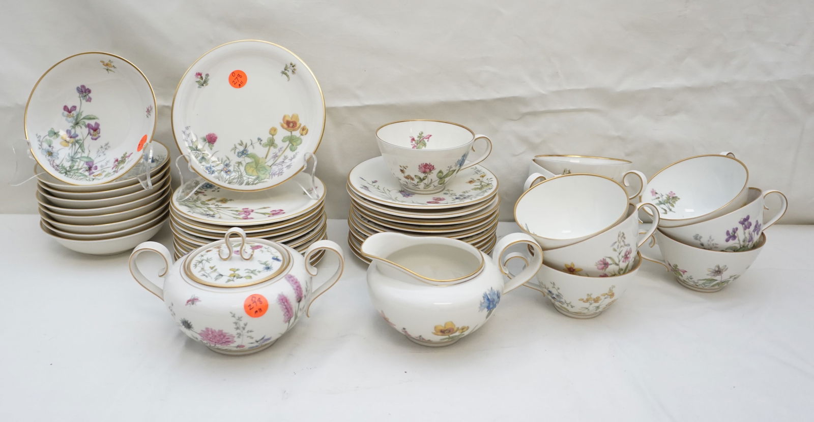 LARGE SET CHINA WITH TEA SERVICE & BREADPLATES (1 of 5)