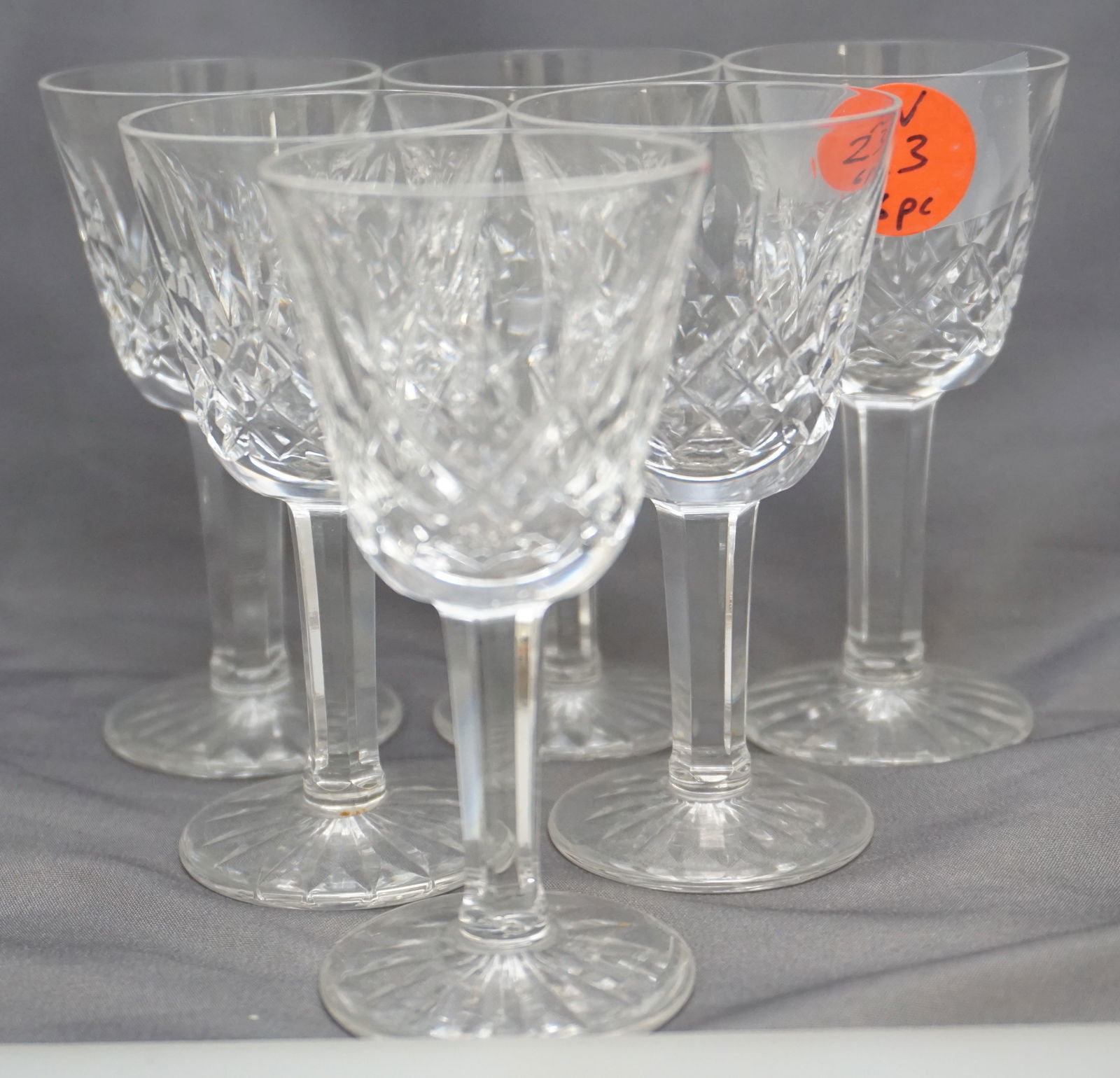 6PC WATERFORD CRYSTAL LISMORE CORDIALS (1 of 3)