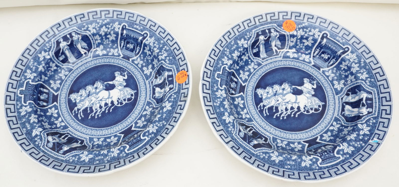 2PC SPODE COPELAND "GREEK" SOUP BOWLS (1 of 5)