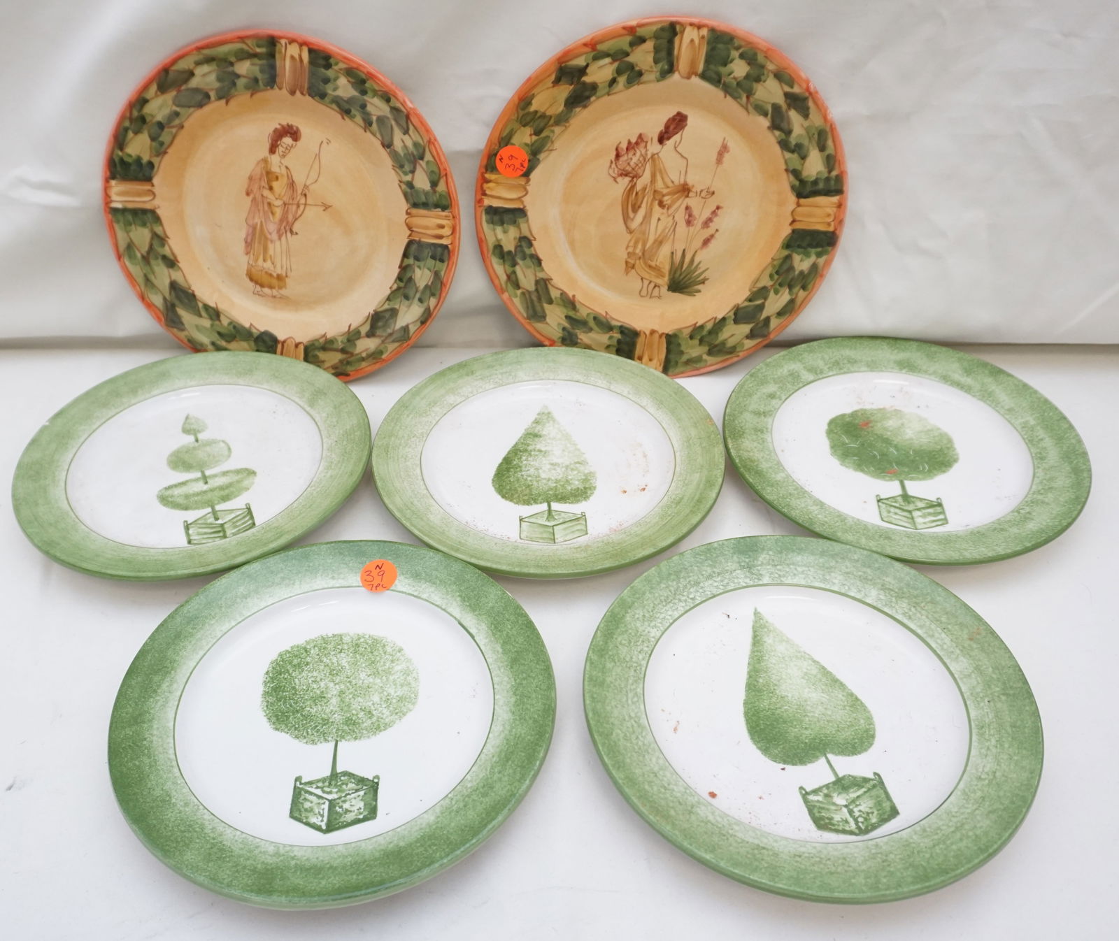 7PC ITALIAN CERAMIC PLATES (1 of 6)