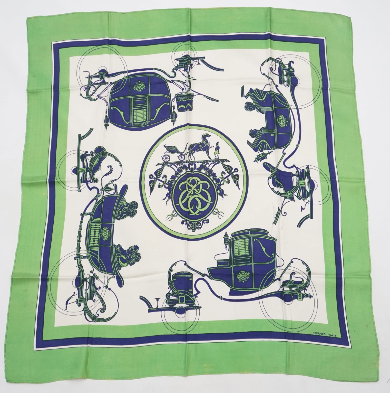 HERMES PARIS "EX-LIBRIS" SILK SCARF (1 of 5)