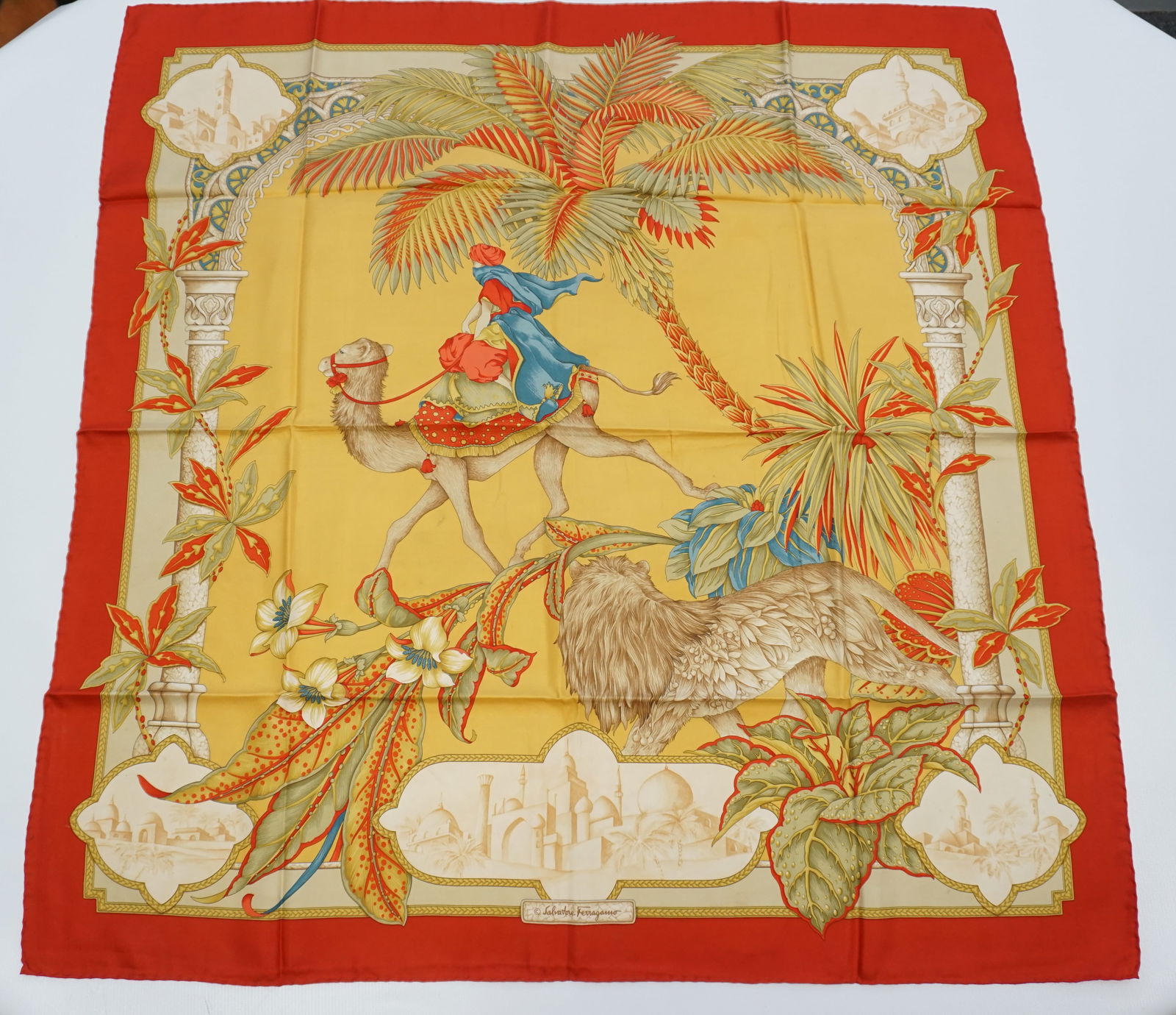 SALVATORE FERRAGAMO SILK SCARF (1 of 6)