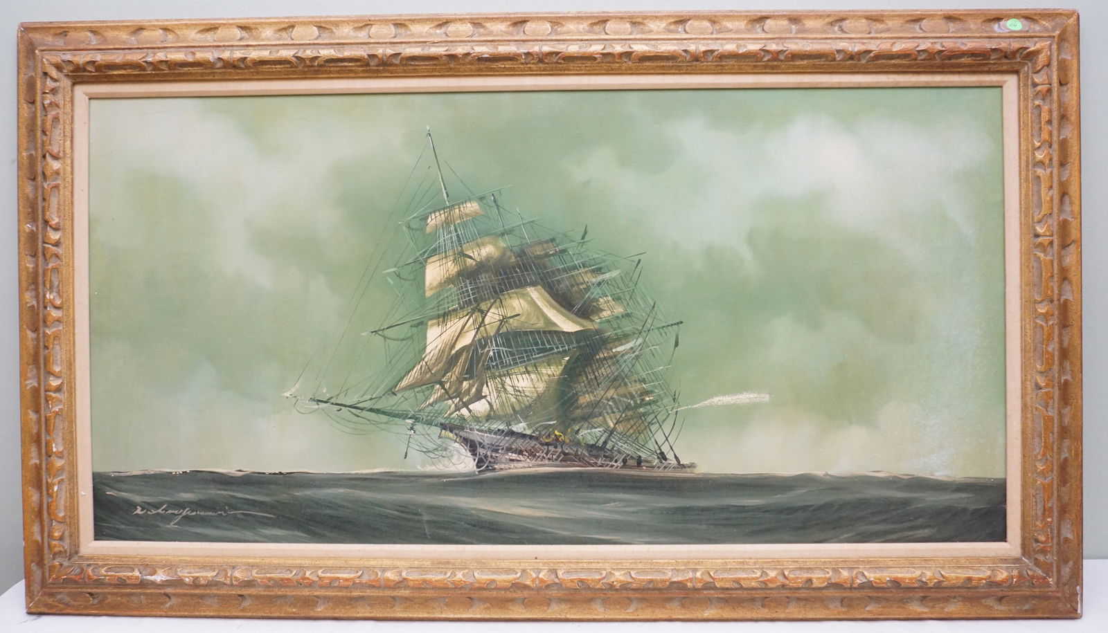 OIL ON CANVAS MARITIME PAINTING (1 of 4)