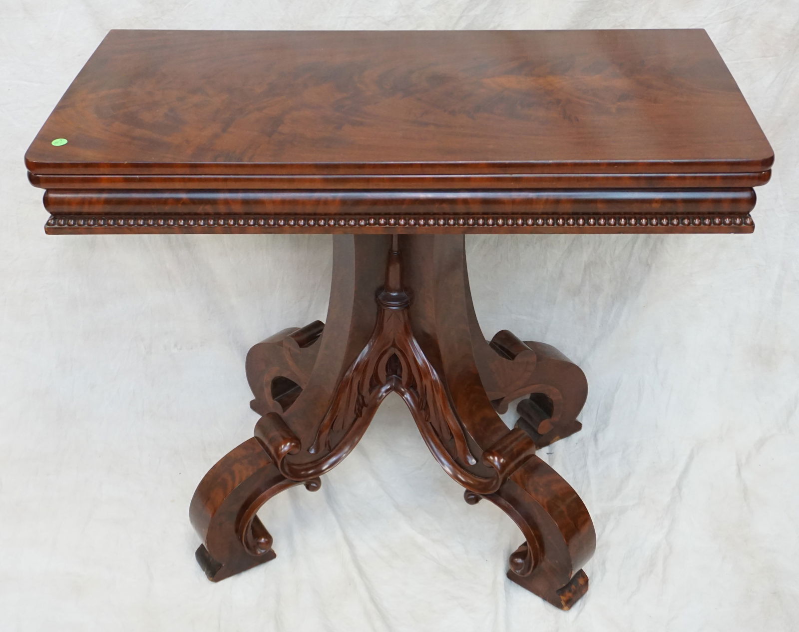 ANTIQUE 18th C EMPIRE GAME TABLE (1 of 6)